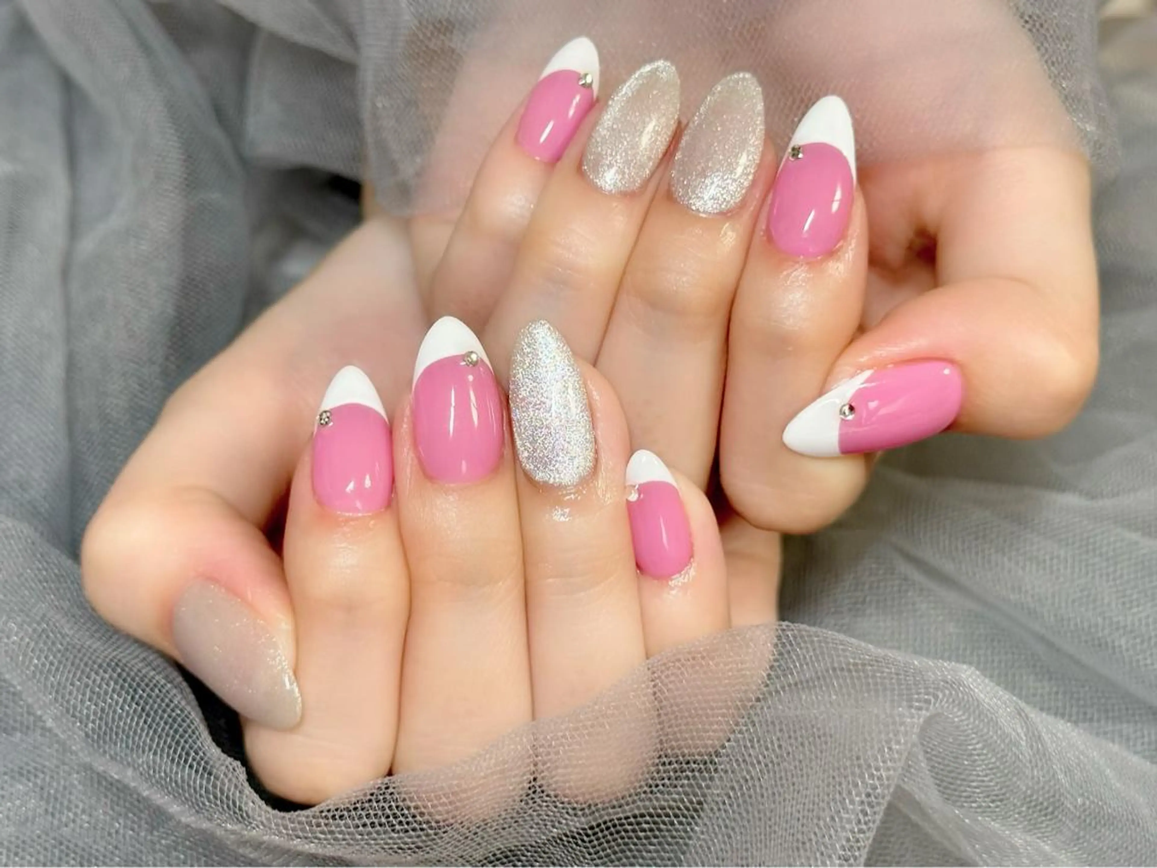 ネイル フレンチネイル ピンク シンプルネイル ハンドネイル KURELLY所属・Nail Salon KURELLYのネイルデザイン