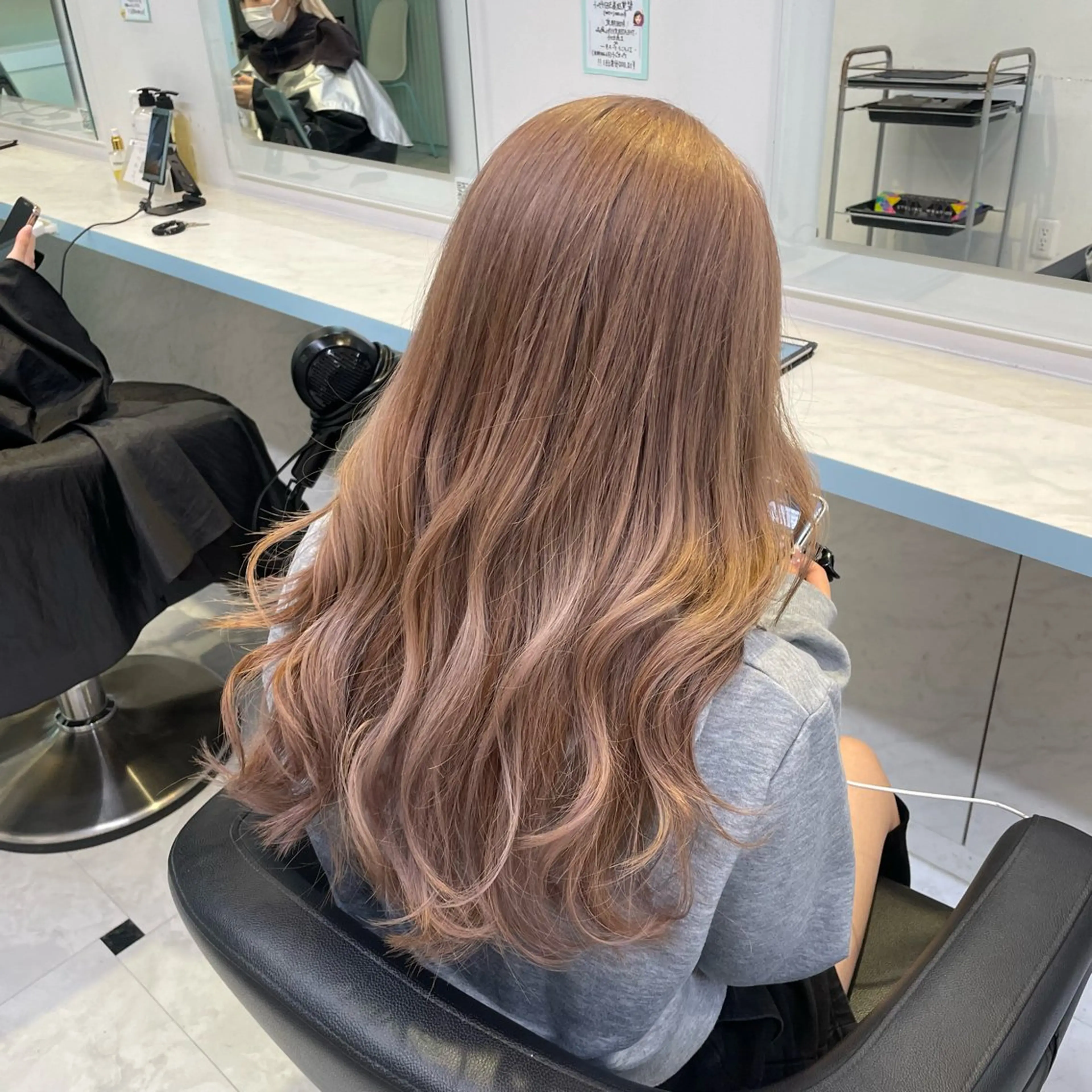 ロング カラー ヘアカラー トリートメント ヘッドスパ ヘアセット 暖色🩷透明感カラー ♡Maika♡のヘアスタイル