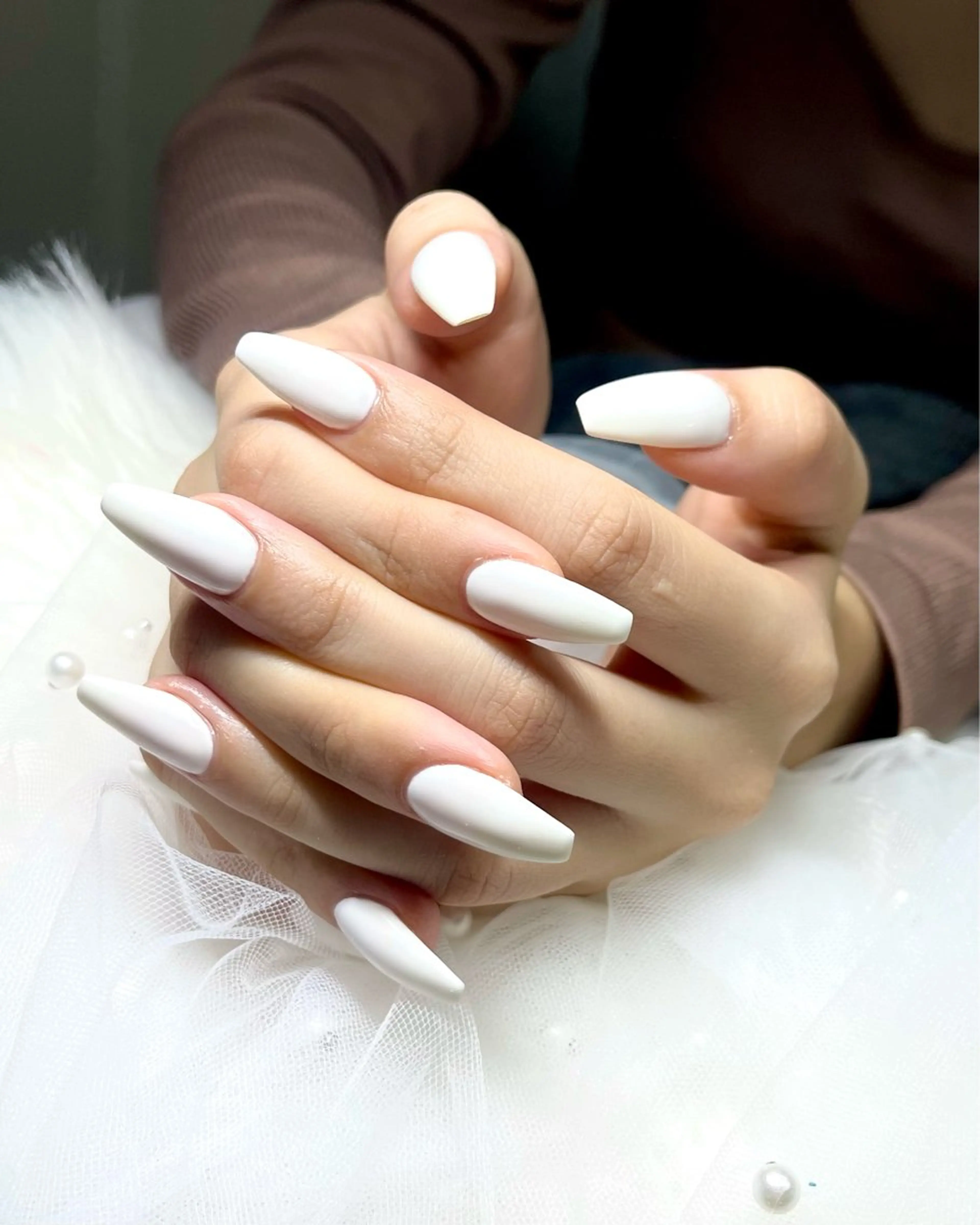 ネイル ワンカラーネイル ホワイト ハンドネイル fox. nail__sakiのネイルデザイン