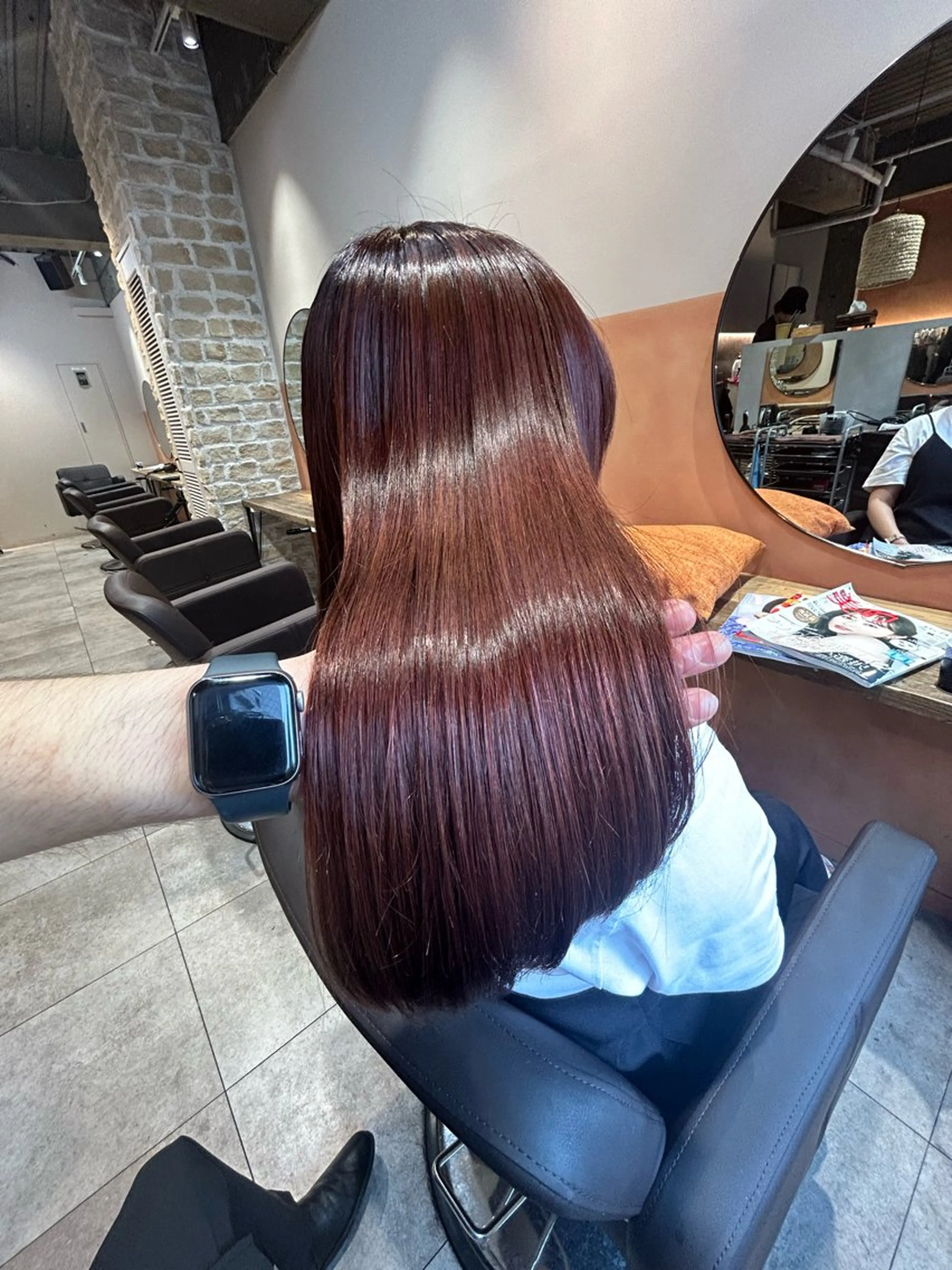 ロング ボブ ハイライト 髪質改善 レイヤーカット 髪質改善×艶髪　斉藤 勝のヘアスタイル