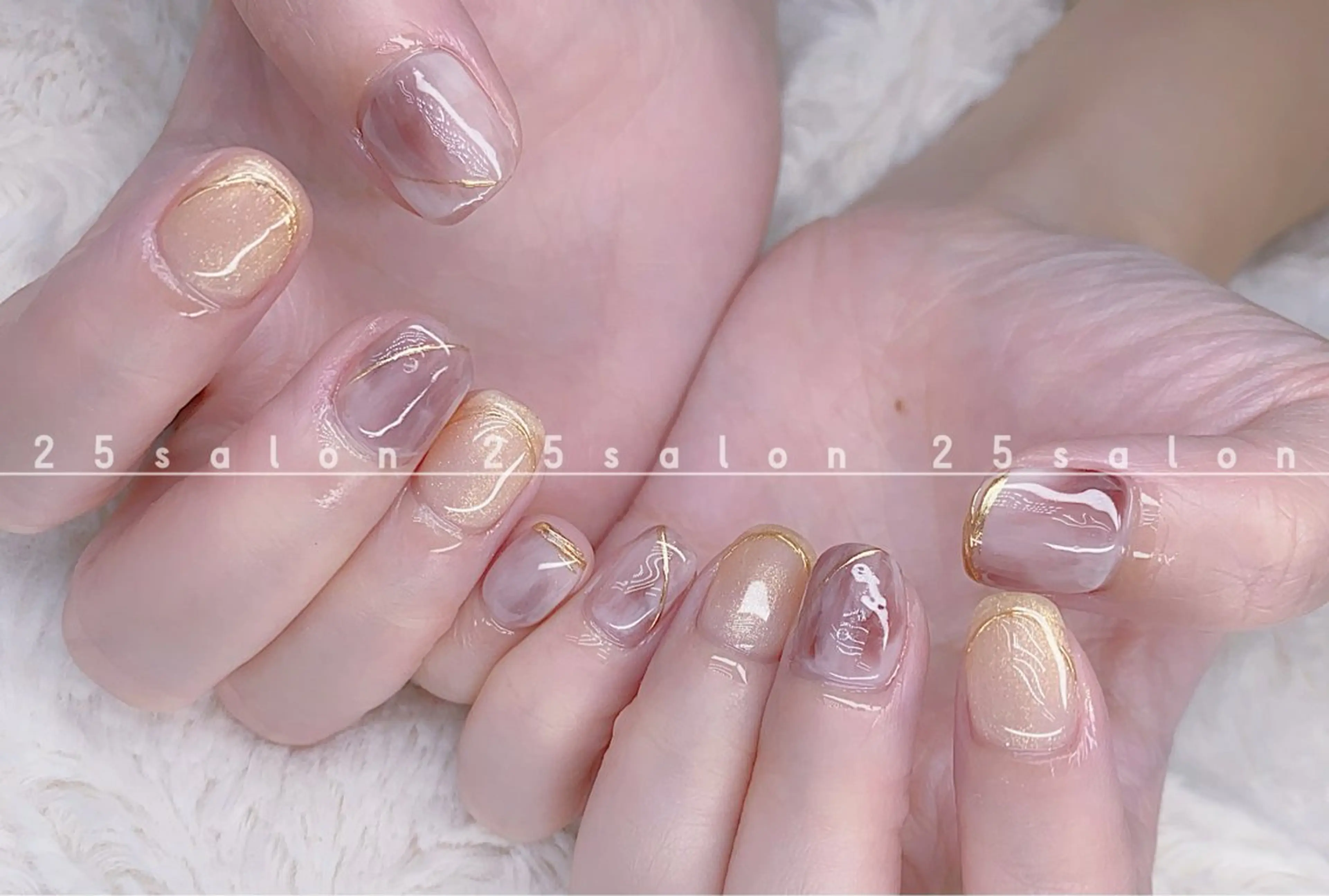 ネイル ジェルネイル 韓国ネイル ニュアンスネイル パラジェル ワンホンネイル 2 5のマツエク・マツパデザイン