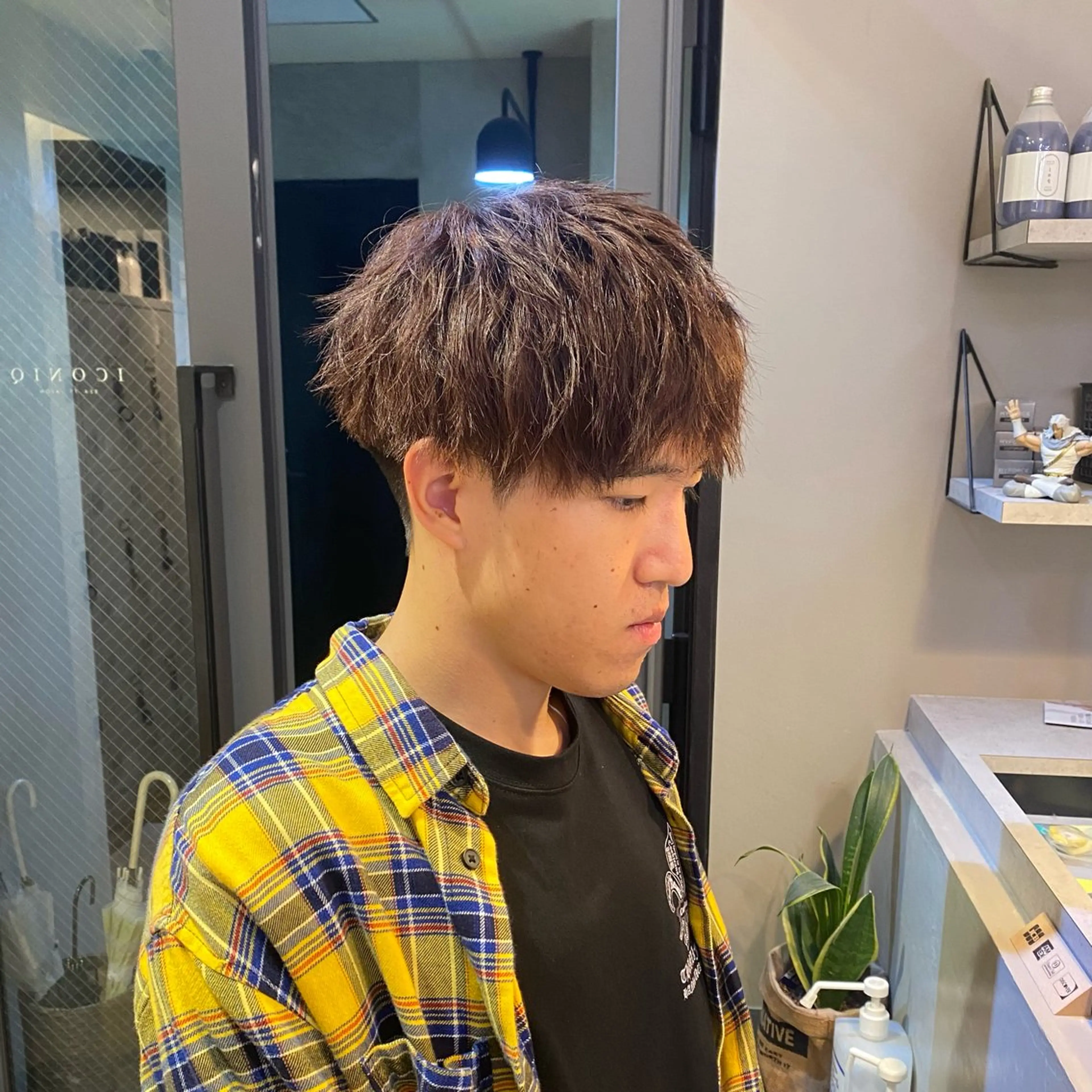 カラー メンズ ツーブロック ブラウンカラー カット ヘアカラー kino カット/メンズパーマのヘアスタイル