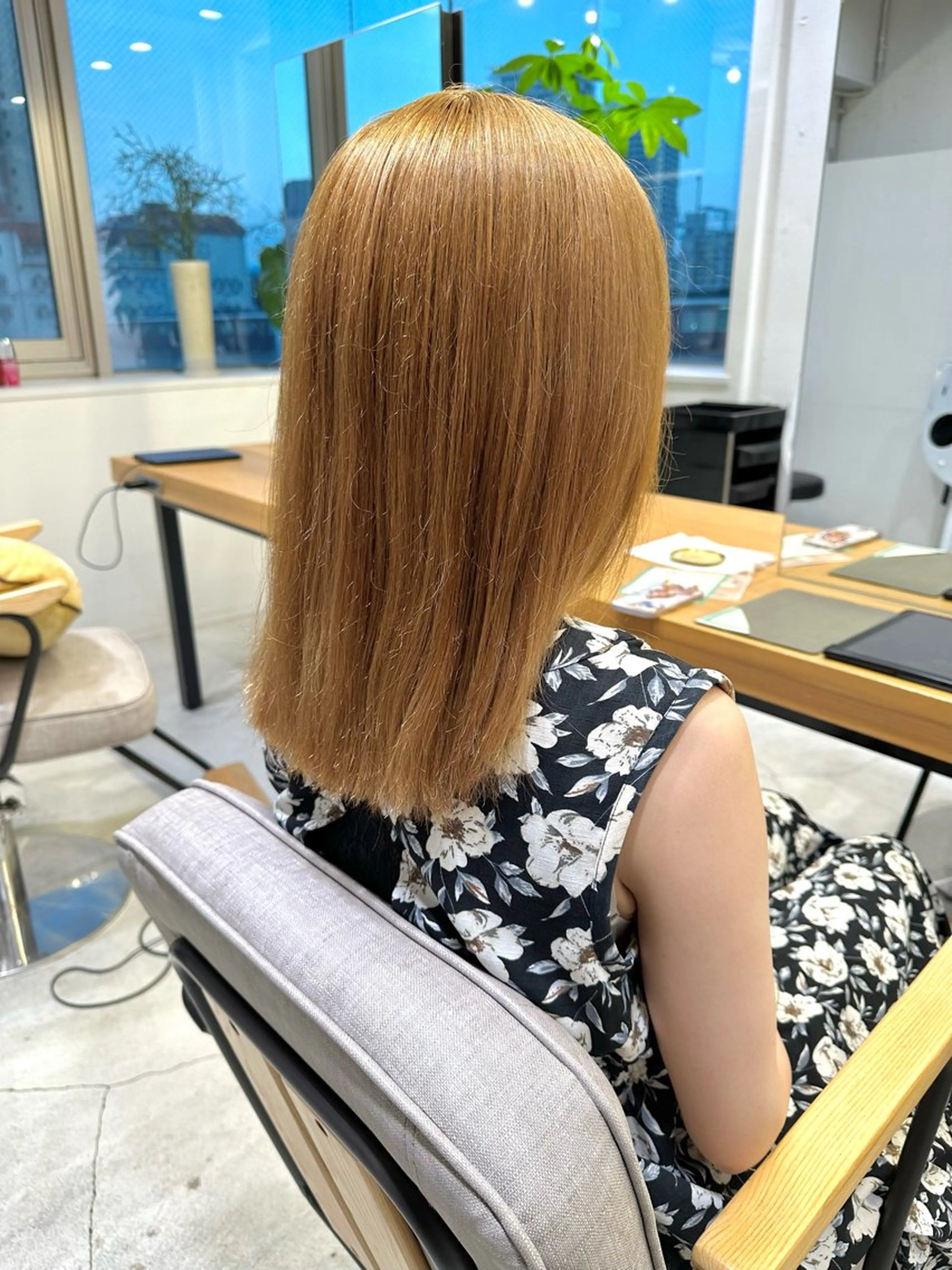 ミディアム カット ヘアカラー トリートメント 上野湧太 髪質改善/艶カラーのヘアスタイル