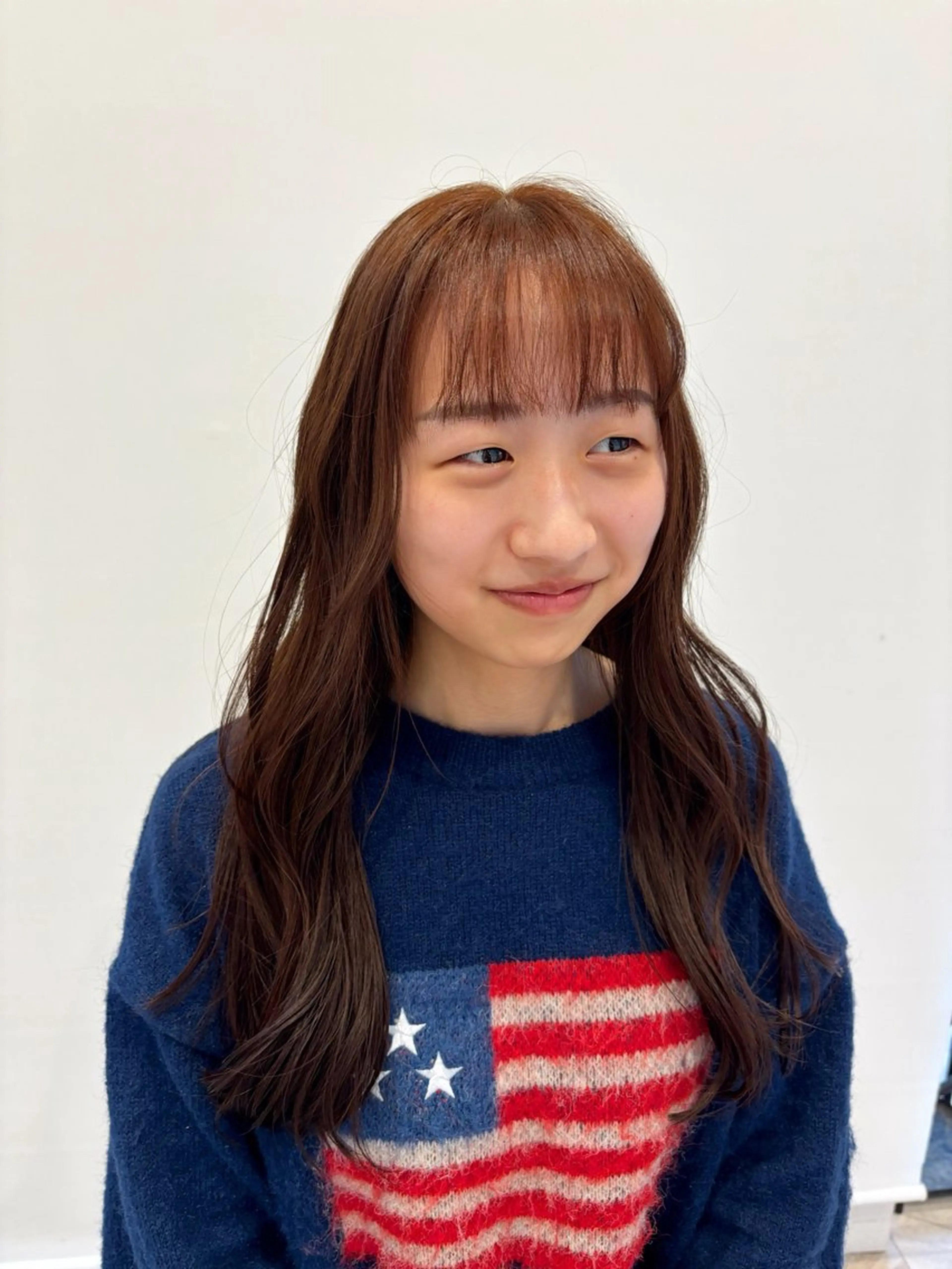 ロング カラー オレンジ 卒業式のヘアスタイル ヘアカラー 💐レイヤー/透明感 カラー💐智口彩香のヘアスタイル