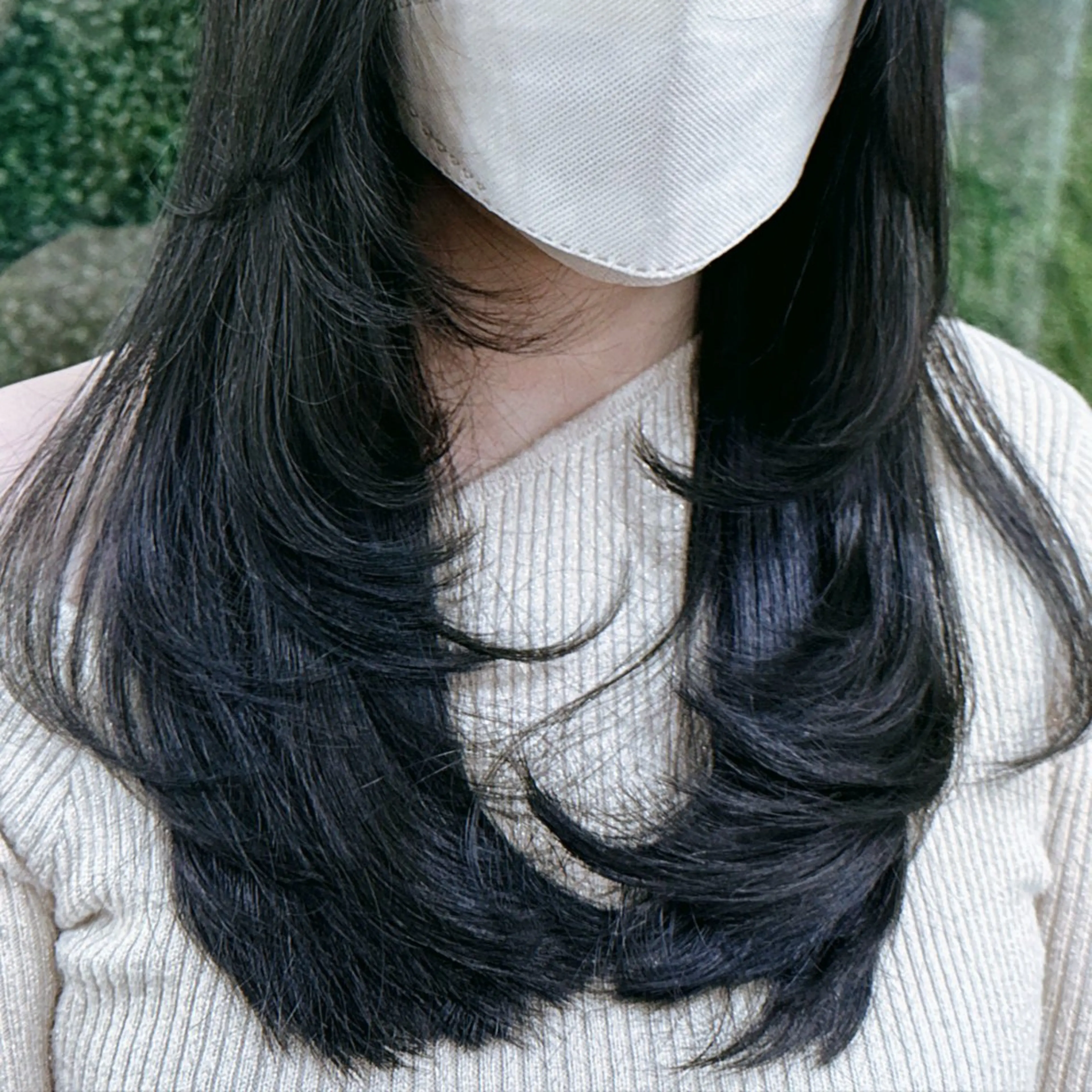 ロング カラー グレージュ オリーブグレージュ オリーブグレー レイヤーカット カット トリートメント Pocket仙台 💚モエリのヘアスタイル