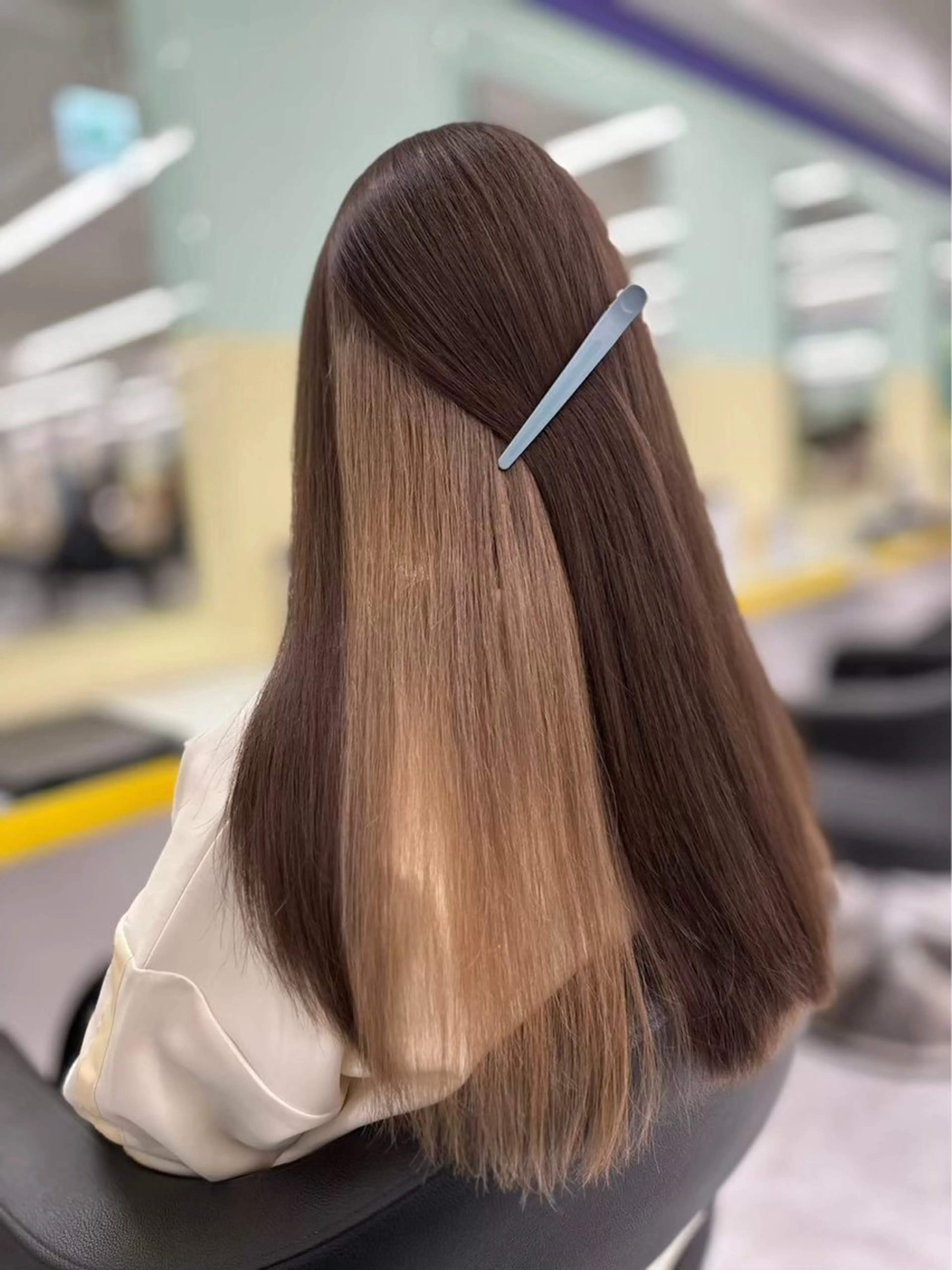 ロング カラー ヘアアレンジ カット ヘアカラー トリートメント ヘッドスパ ヘアセット 💎韓国/ レイヤー カット/ 暖色🫧のヘアスタイル