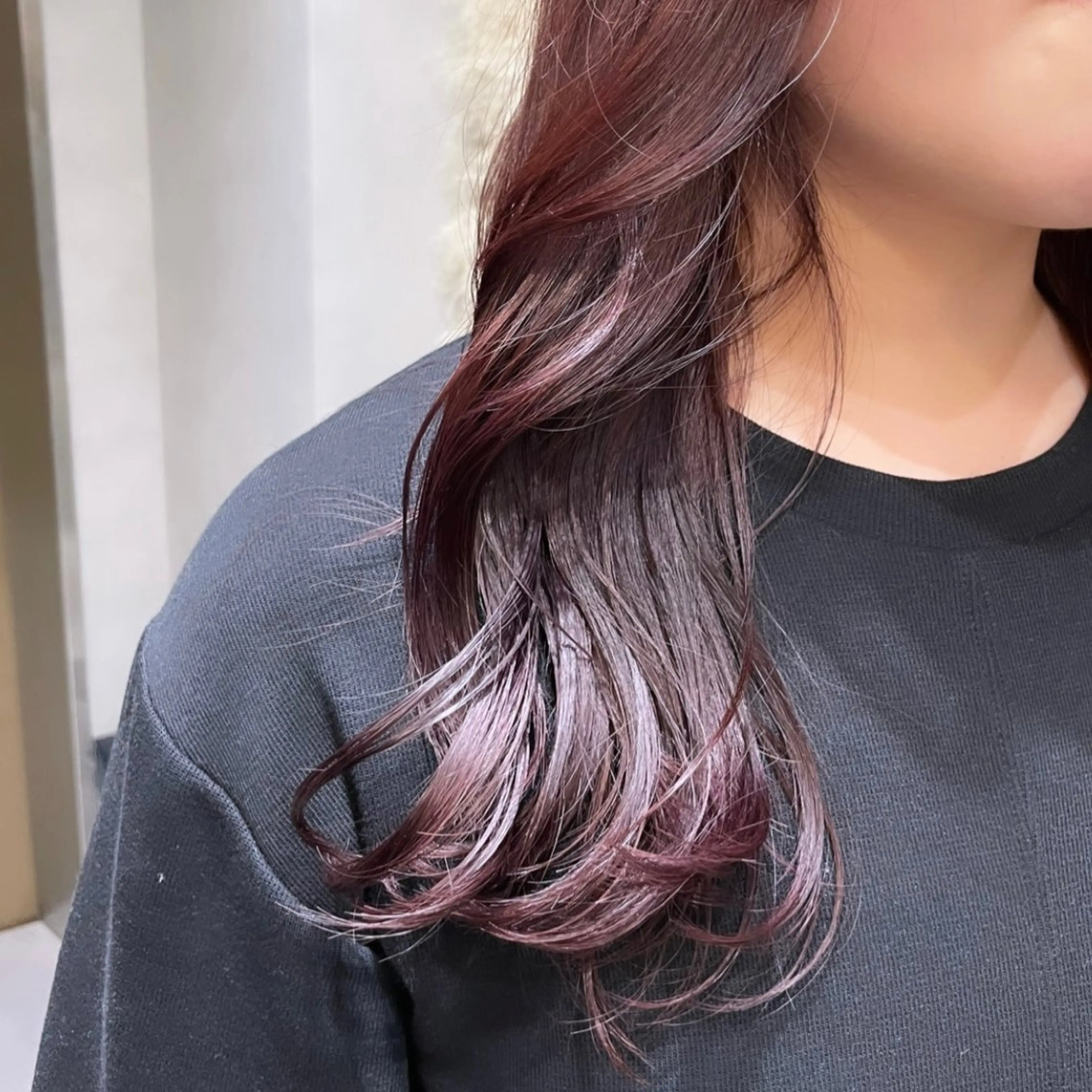 ロング カラー ラベンダーカラー ピンクカラー ピンクラベンダー ヘアカラー Rui/透明感カラー 暖色/レイヤーカットのヘアスタイル