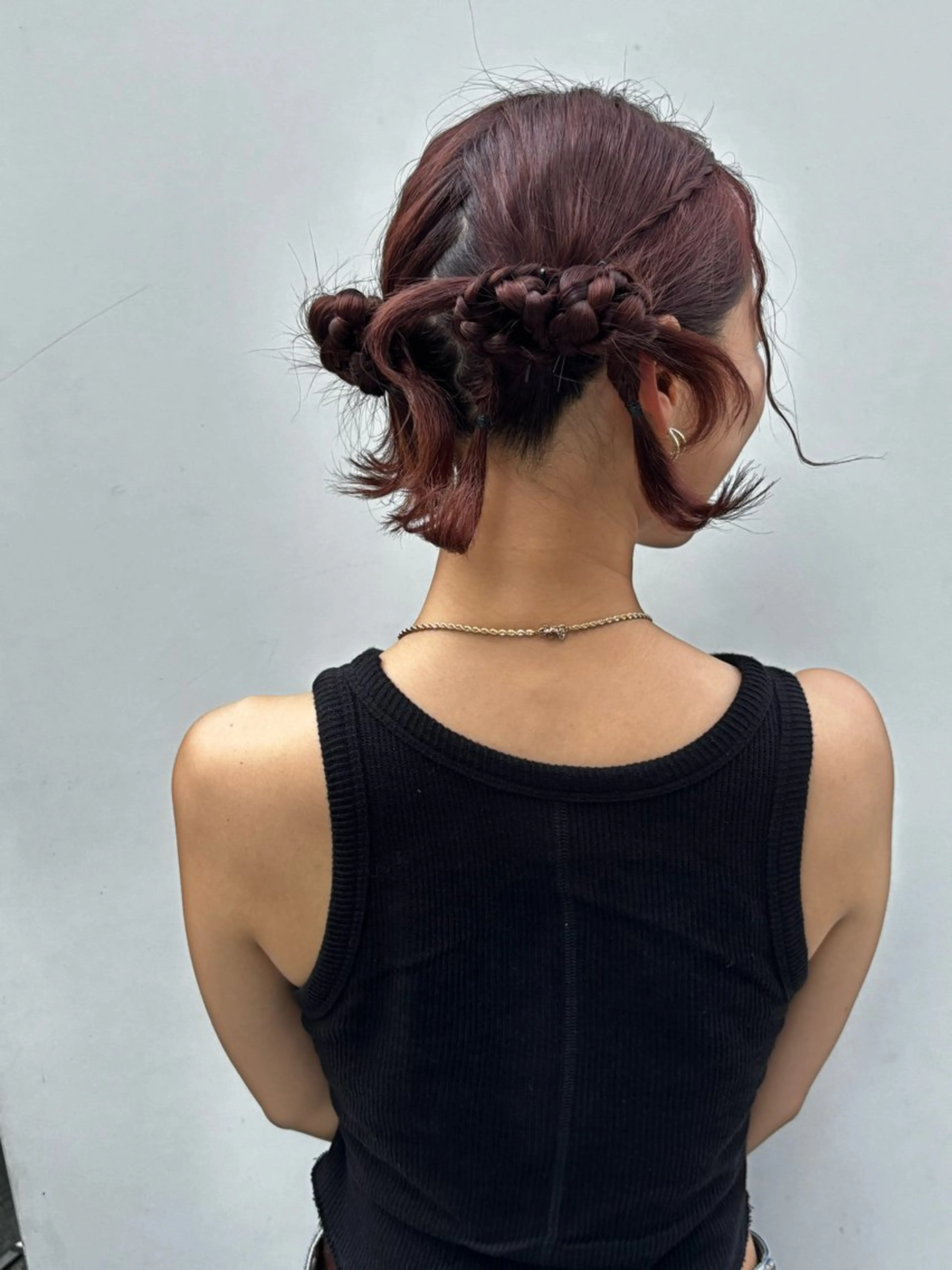 ミディアム ヘアセット 🌟髪質改善ケアカラ ー美髪縮毛矯正y🌟のヘアスタイル