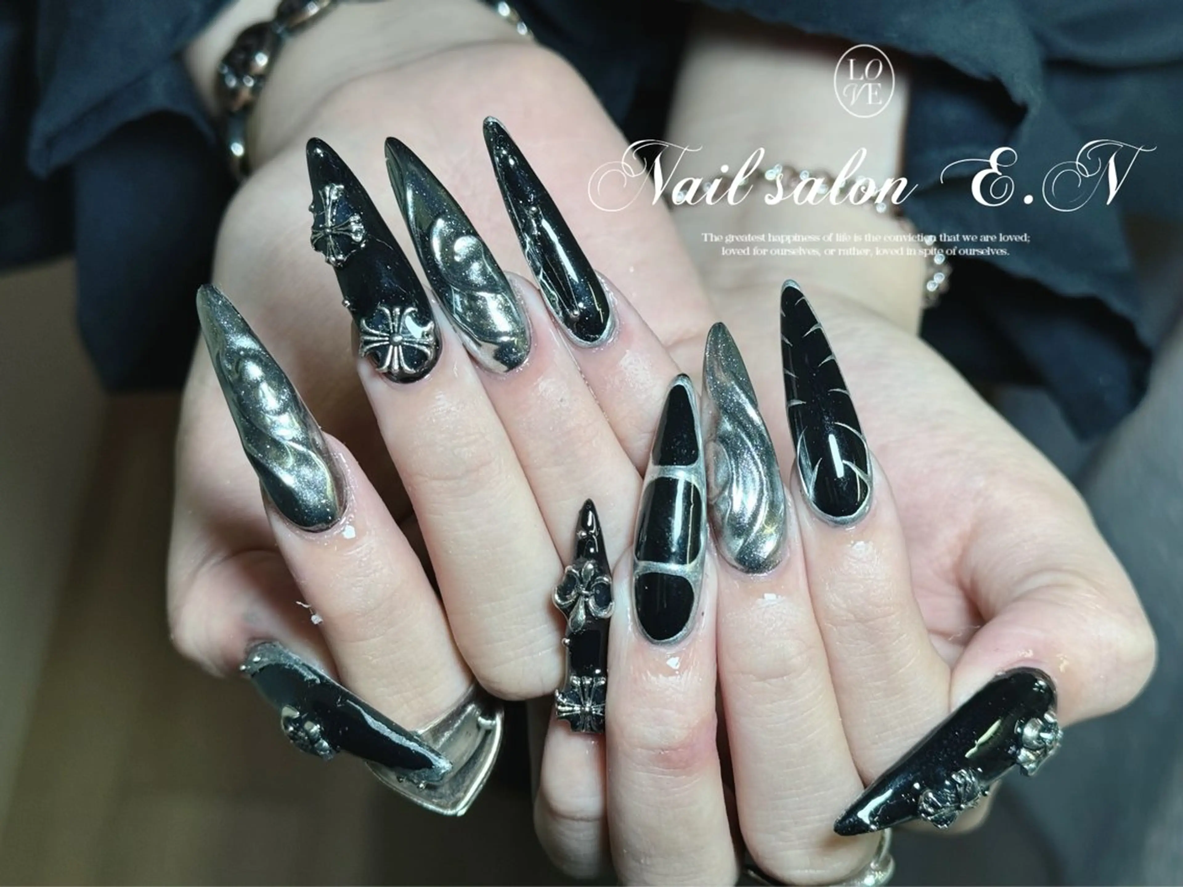 ネイル アートネイル オーロラネイル ブラウン クリアネイル フレンチネイル ハンドネイル E.N🦋 長さ出し/持ち込みのネイルデザイン