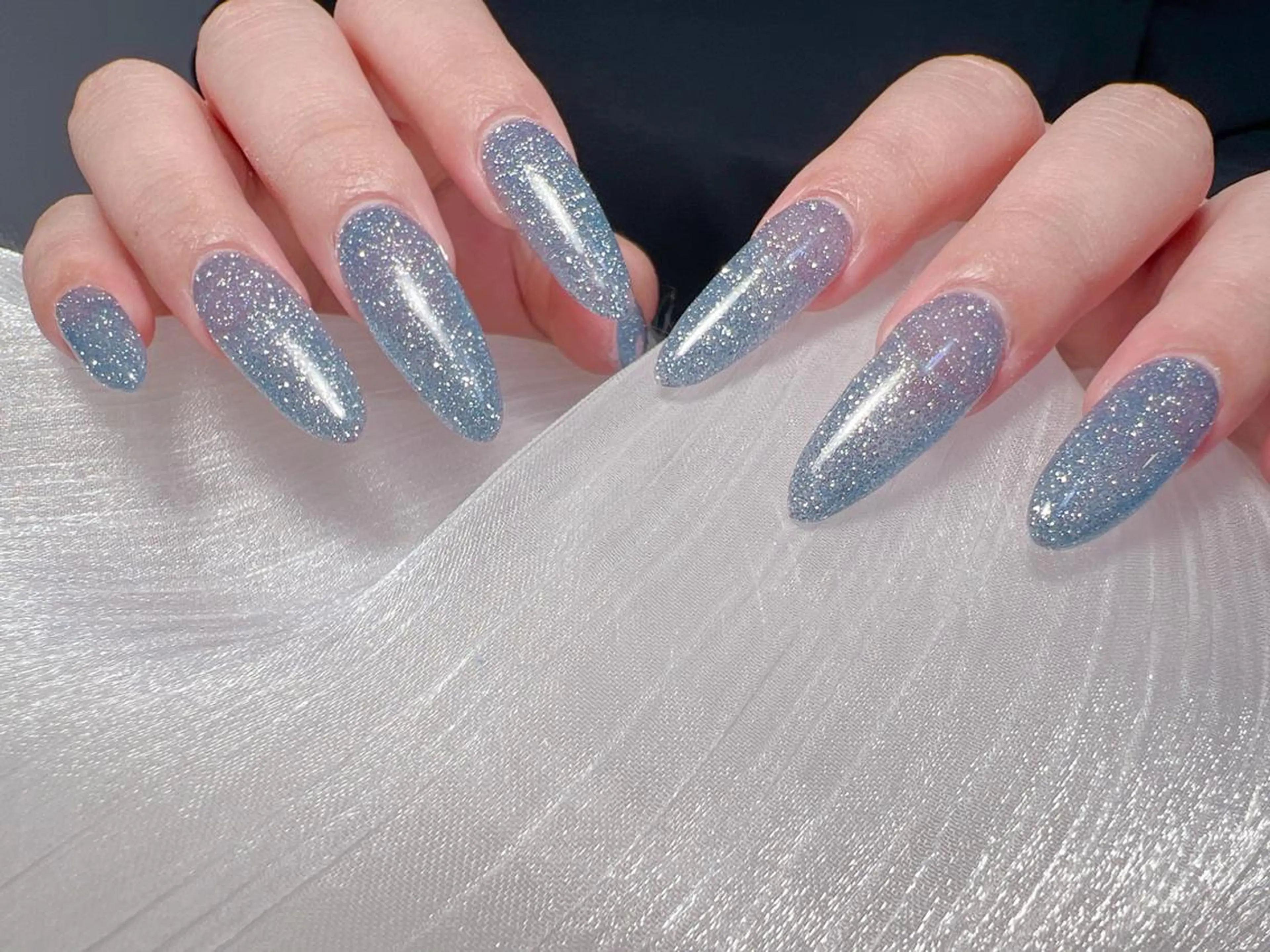 Hand【チップ長さ出し】💅ハンド★マグネット&フラッシュカラー★スカルプ付け替えオフ無料　¥6980の写真