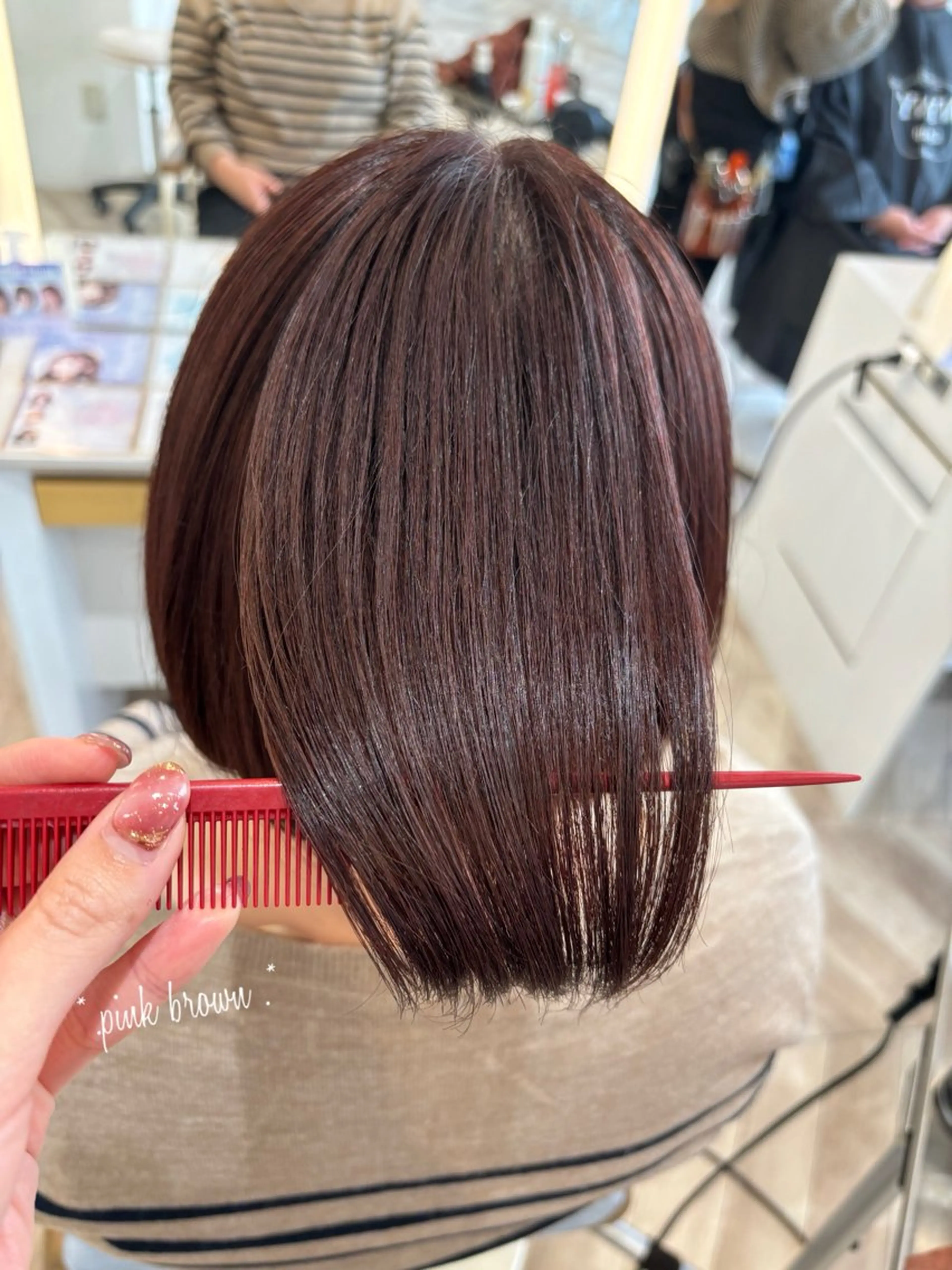 カラー ブラウンカラー ピンクカラー ヘアカラー 💐レイヤー/透明感 カラー💐智口彩香のヘアスタイル