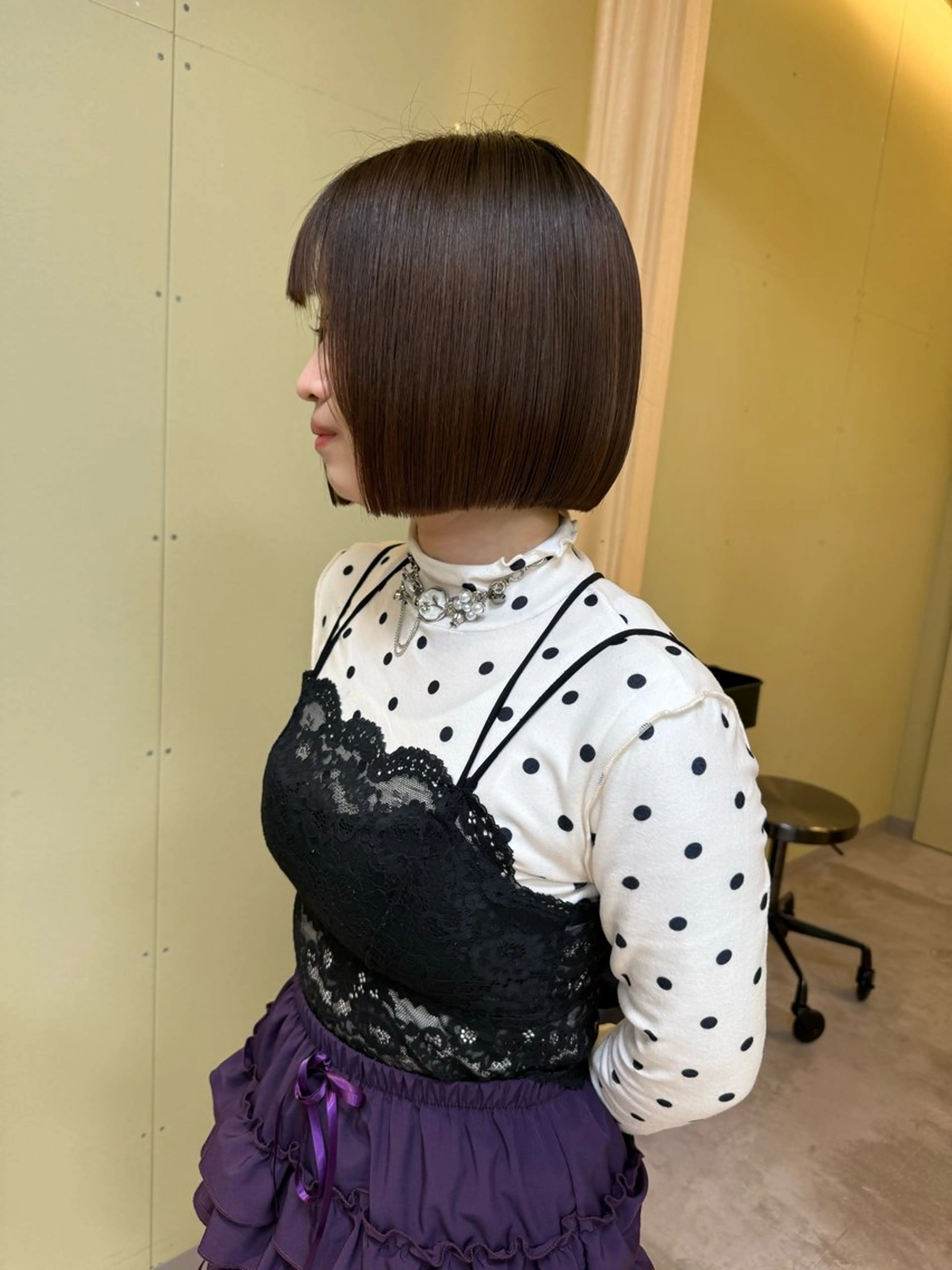 ショート カラー カット ヘアカラー トリートメント 伶風/ボブ/ ハッシュカットのヘアスタイル