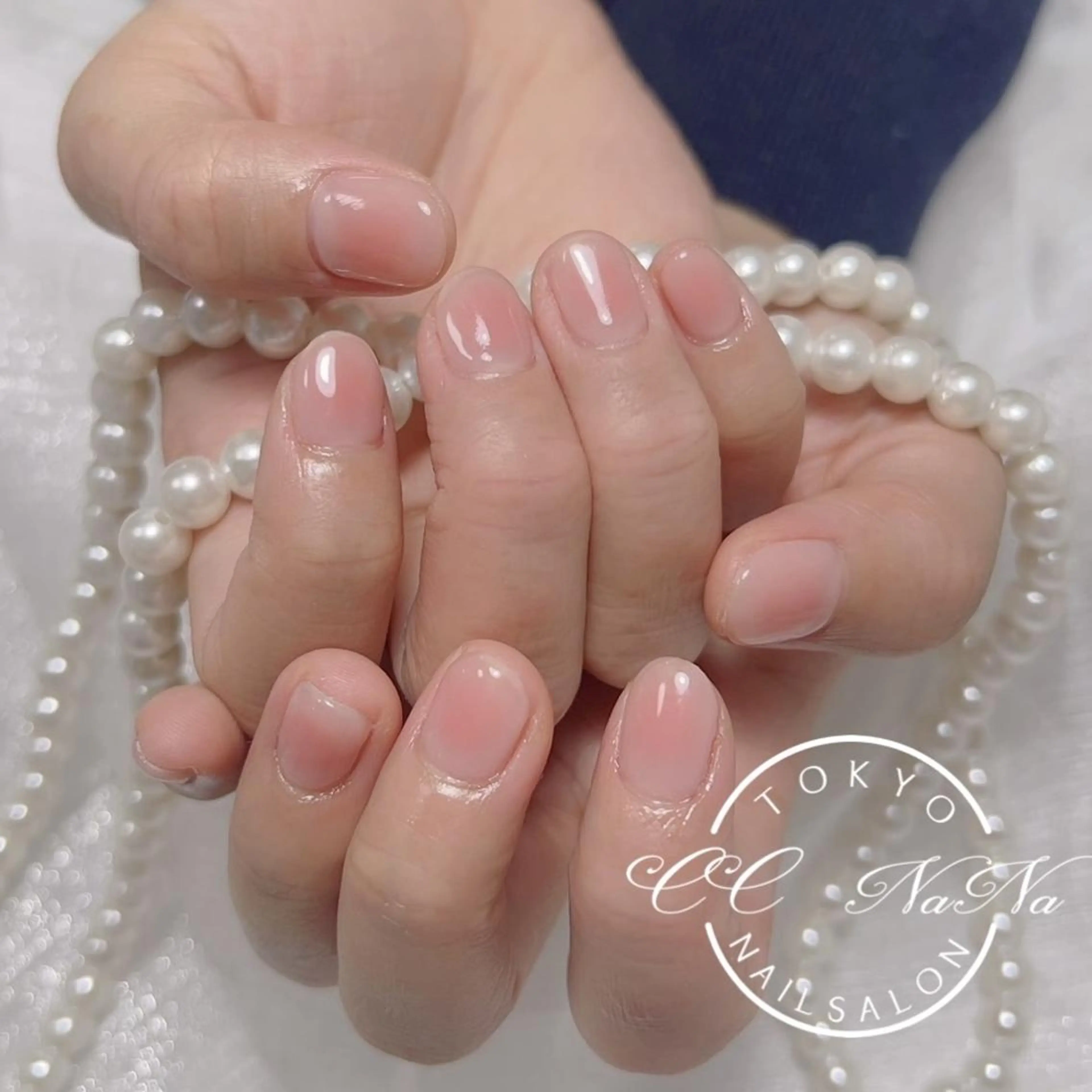 ネイル 韓国風ワンホンネイル パラジェル🩵roのネイルデザイン