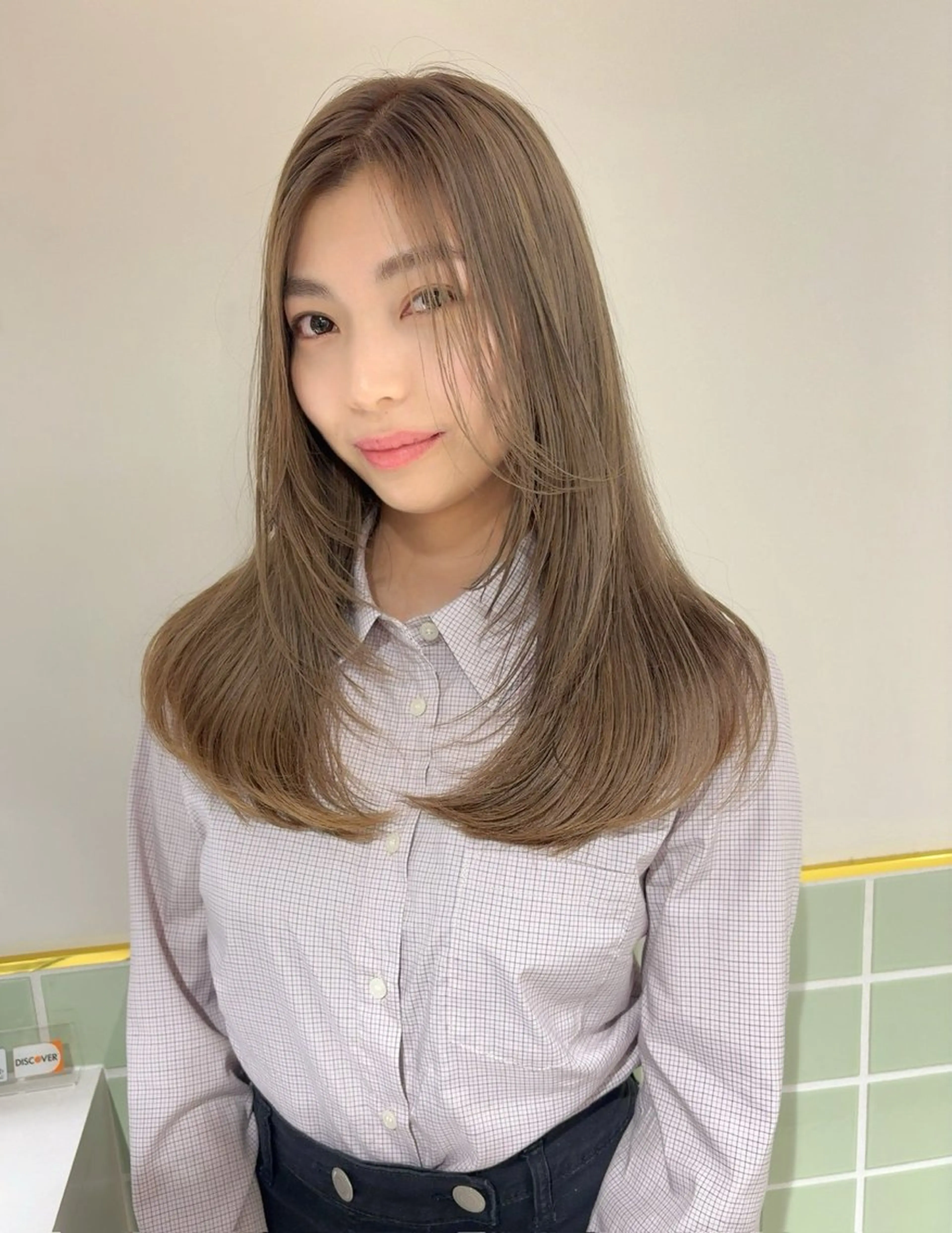 セミロング カラー ヘアカラー hachiyama rinaのヘアスタイル
