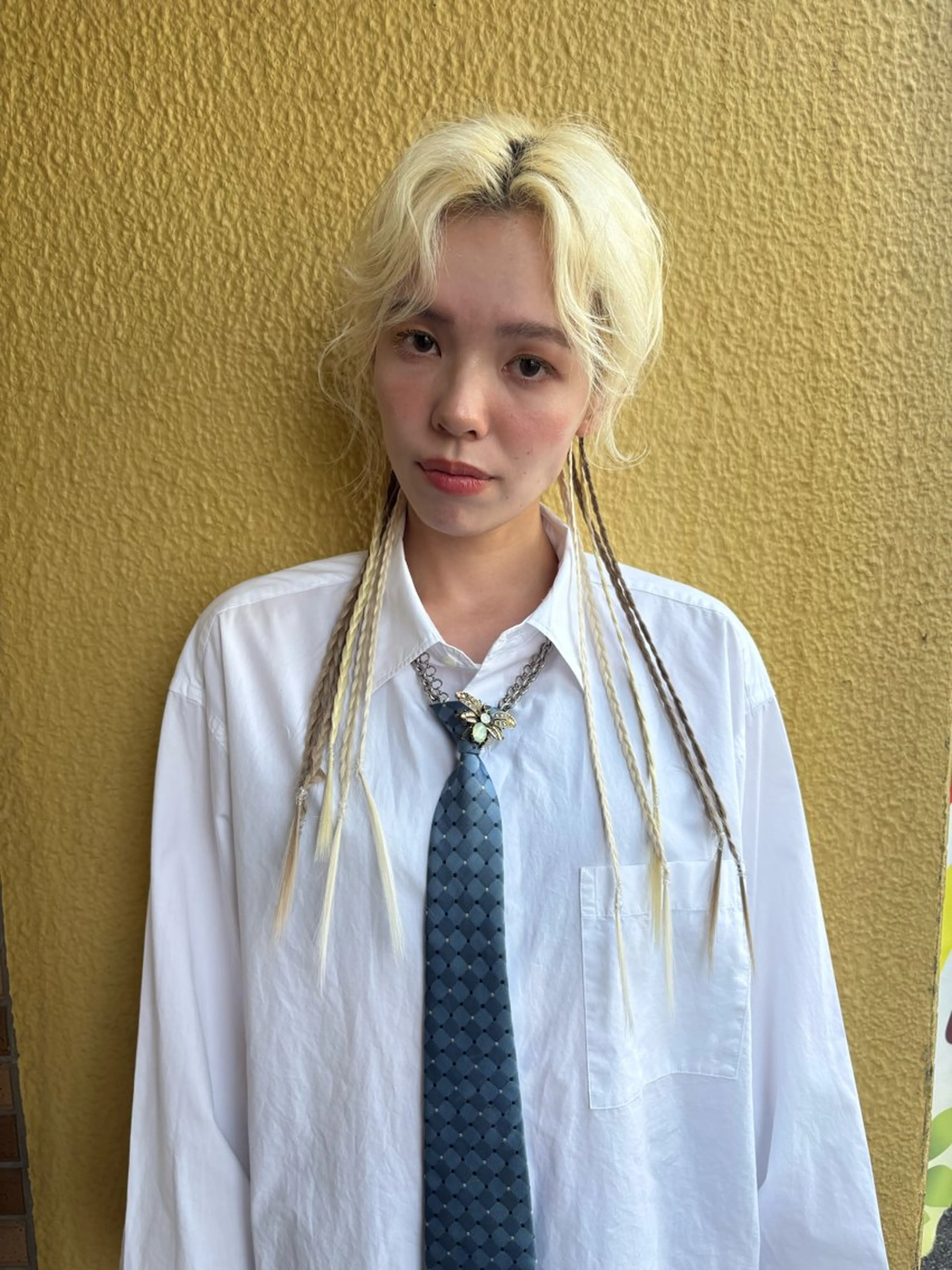 カラー 愛加メンズパーマ・ ボブ・ピンクカラーのヘアスタイル