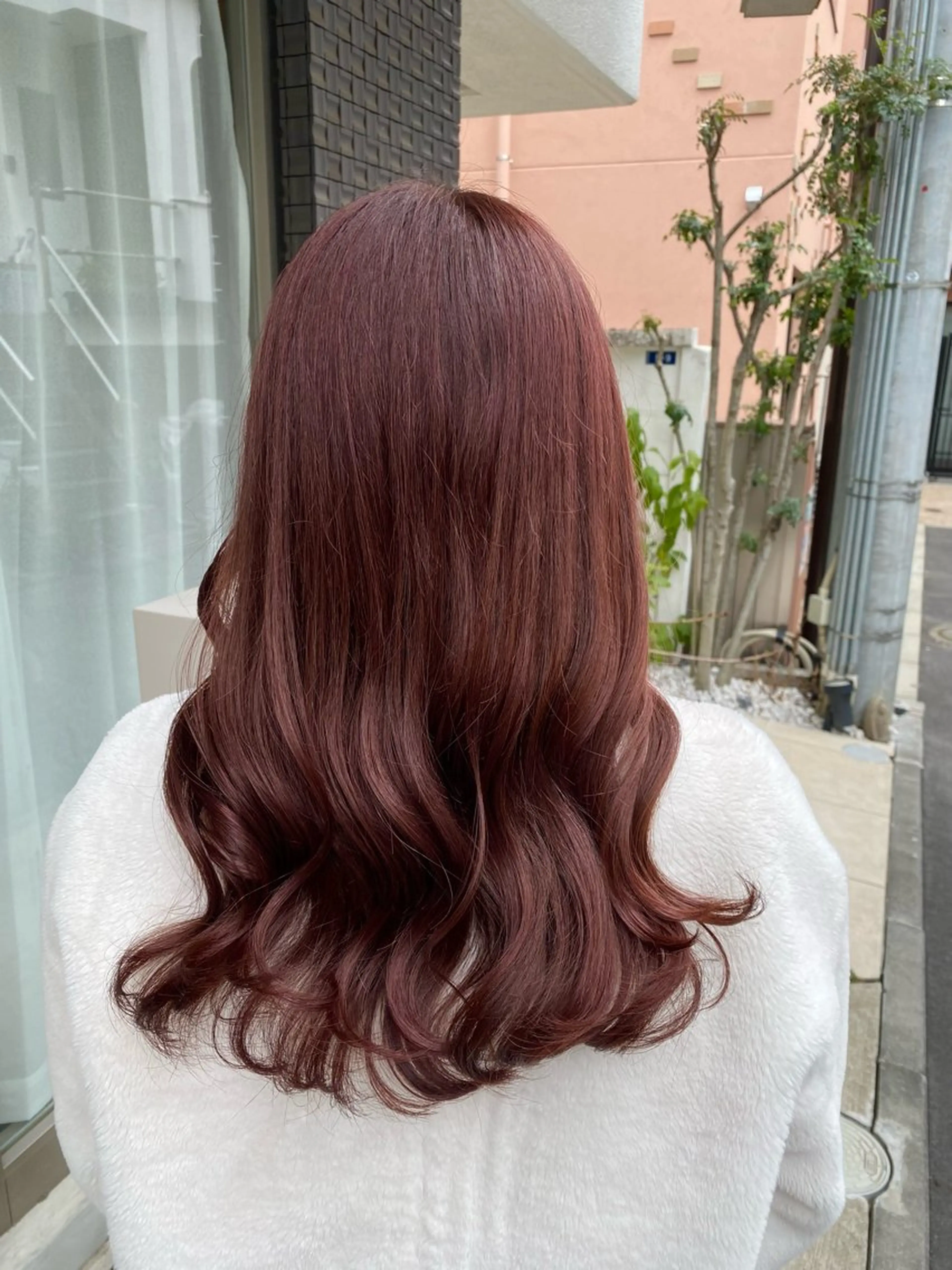 セミロング カラー ベージュカラー ピンクカラー ピンクベージュ カット ヘアカラー トリートメント グレージュ/透明感/ 韓国ヘア/RISAのヘアスタイル