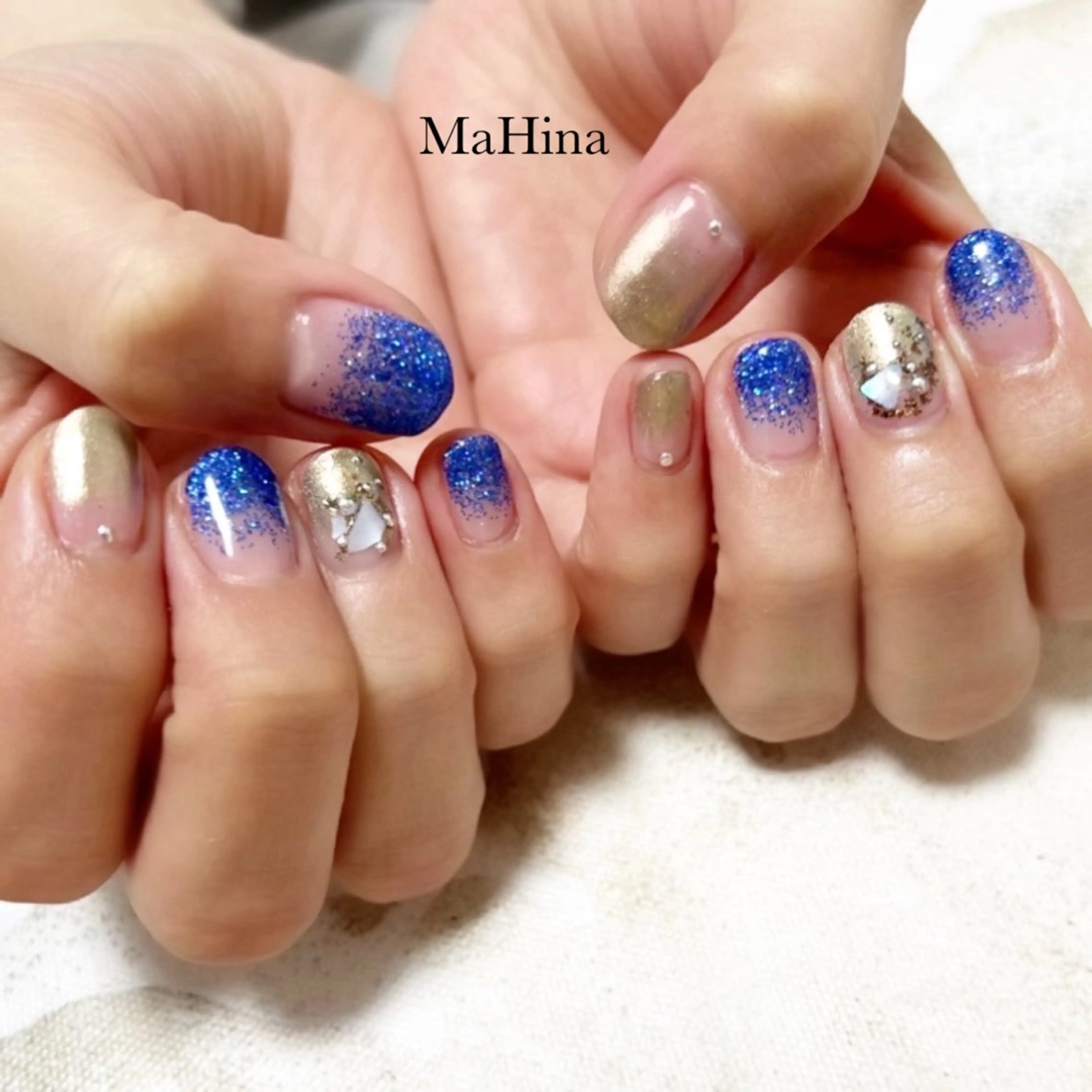 ネイル ジェルネイル ラメ(グリッター) ラメグラデーション ニュアンスネイル ハンドネイル Healing Salon...MaHina(マヒナ)所属・MaHina🌙 salonのネイルデザイン