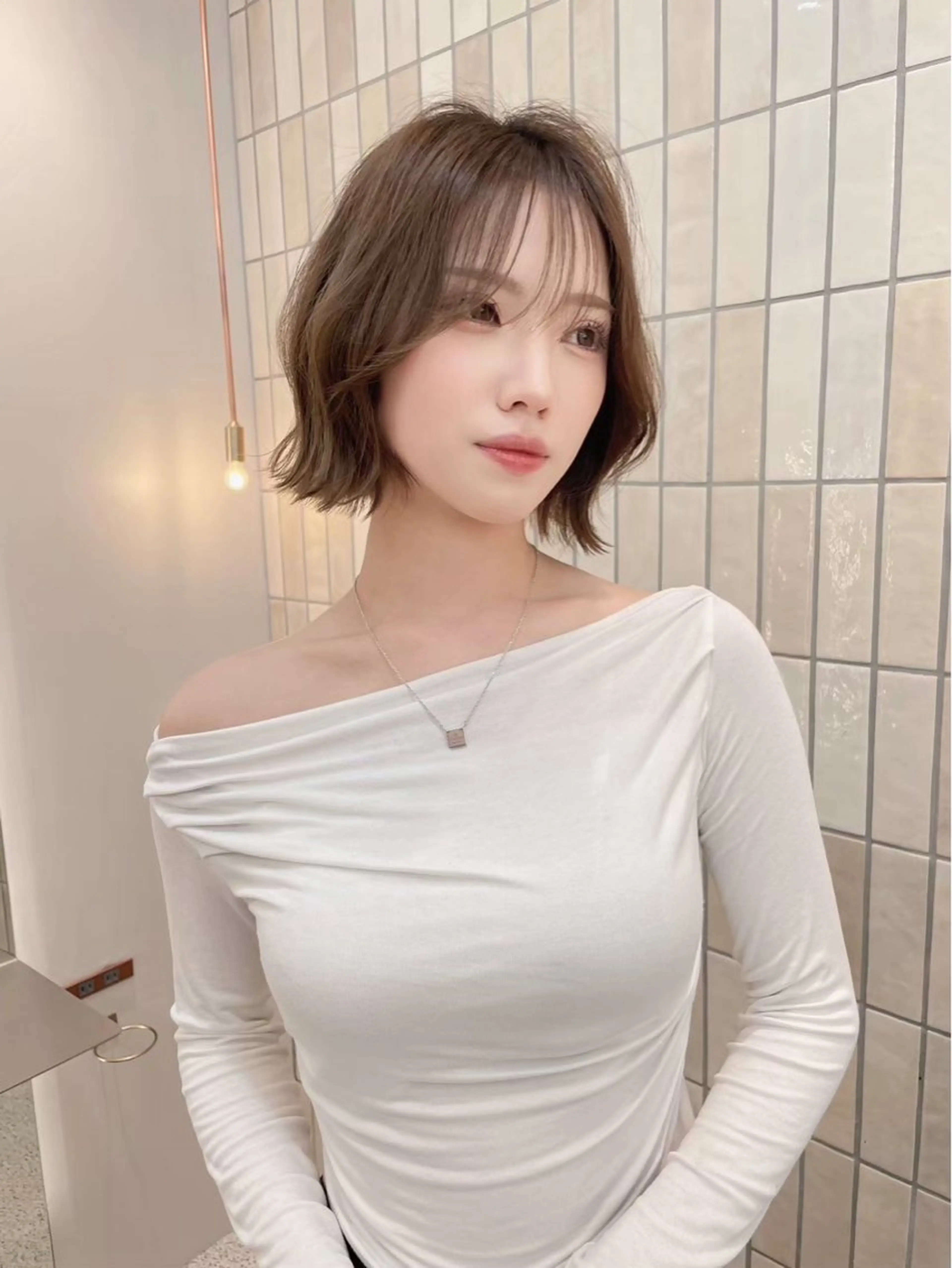 《🎀モデル募集中🎀》　🫧【透明感カラー➕髪質改善トリートメント】🫧 白髪染め⭕️の写真