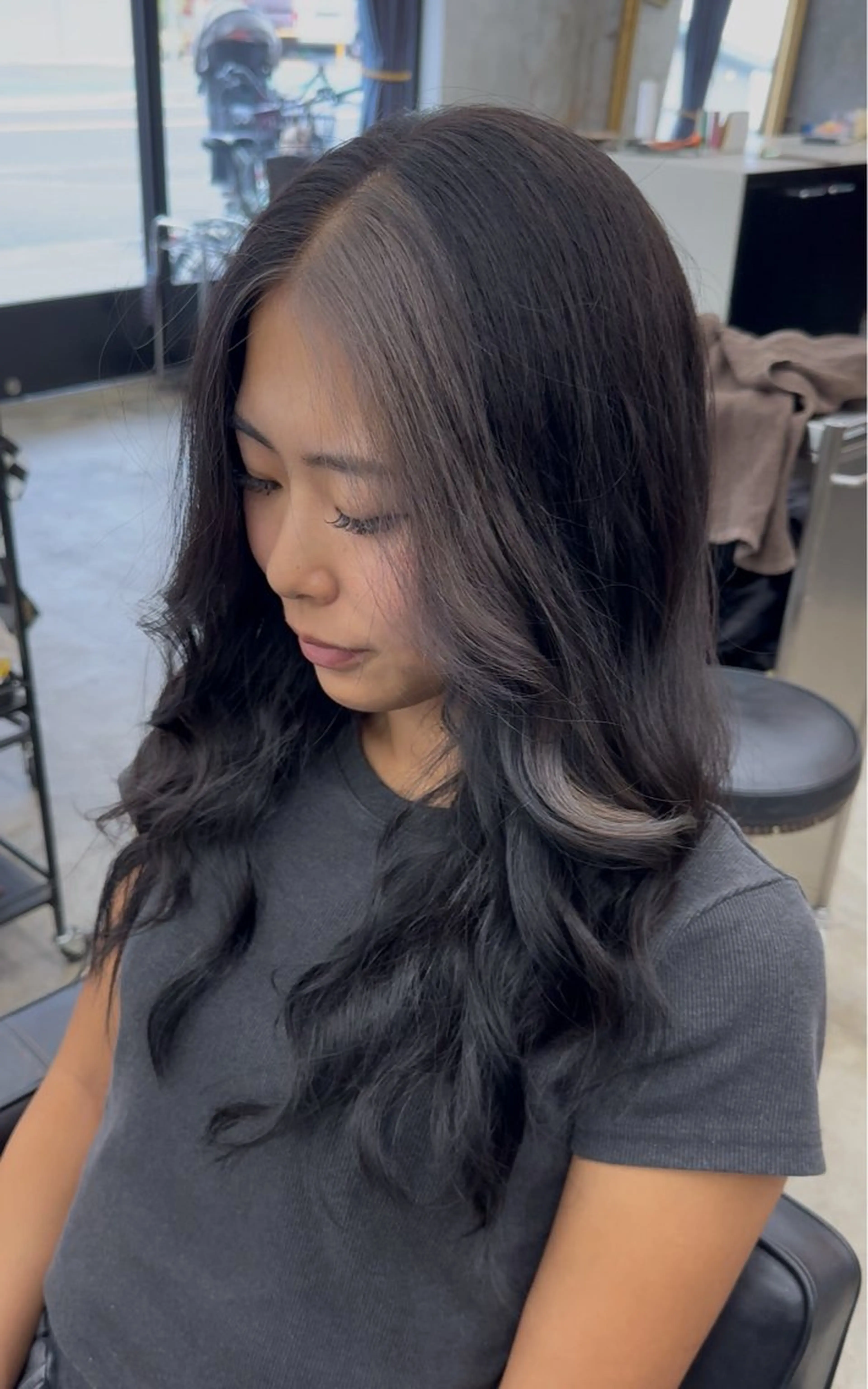 ロング カラー ミストバング  フェイスフレーミング レイヤーカット カット ヘアカラー トリートメント 🪐LANDS🪐 福垣 海也のヘアスタイル