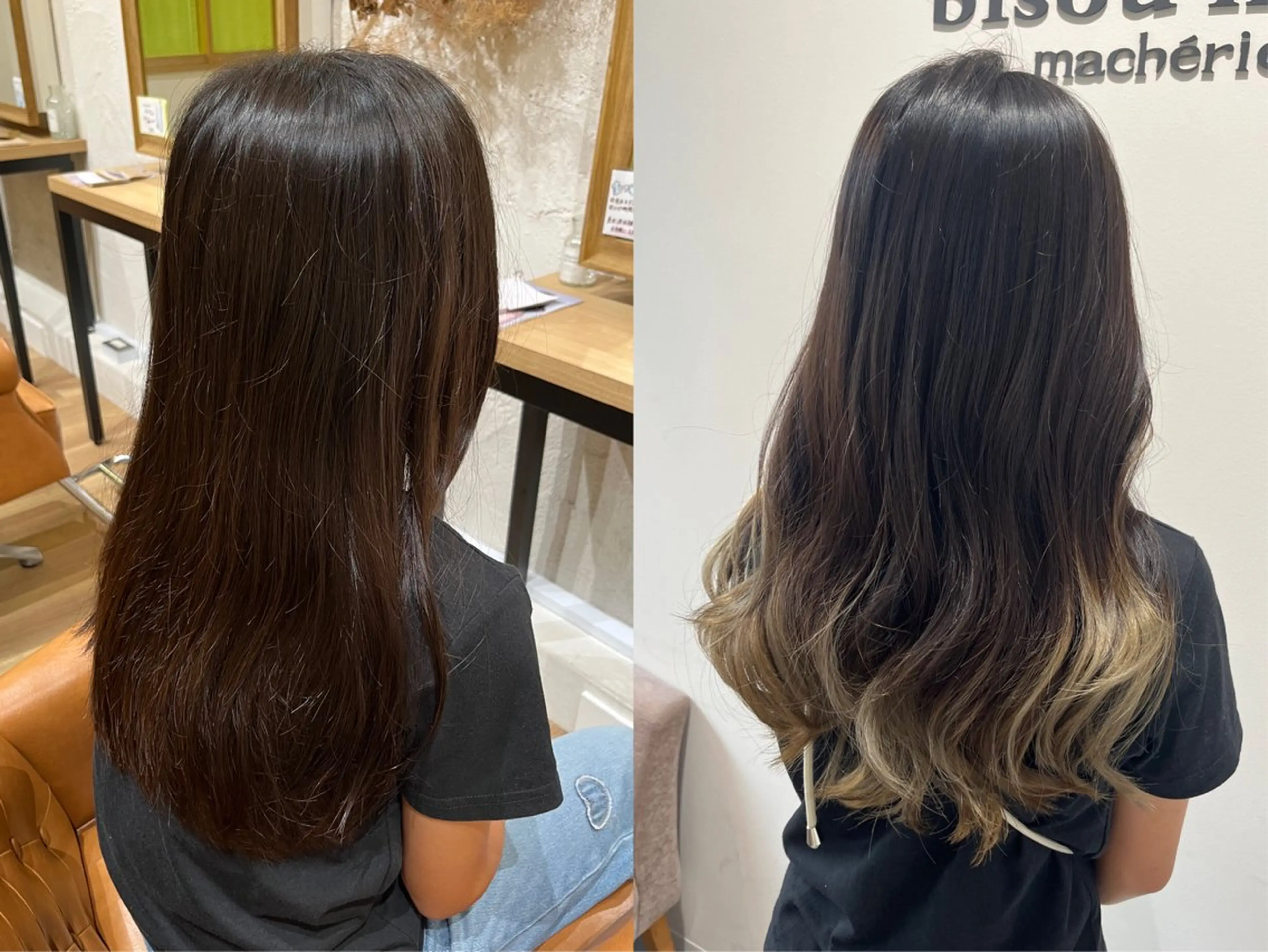 カラー ブリーチ bisou hair スガノ　カヤノのマツエク・マツパデザイン