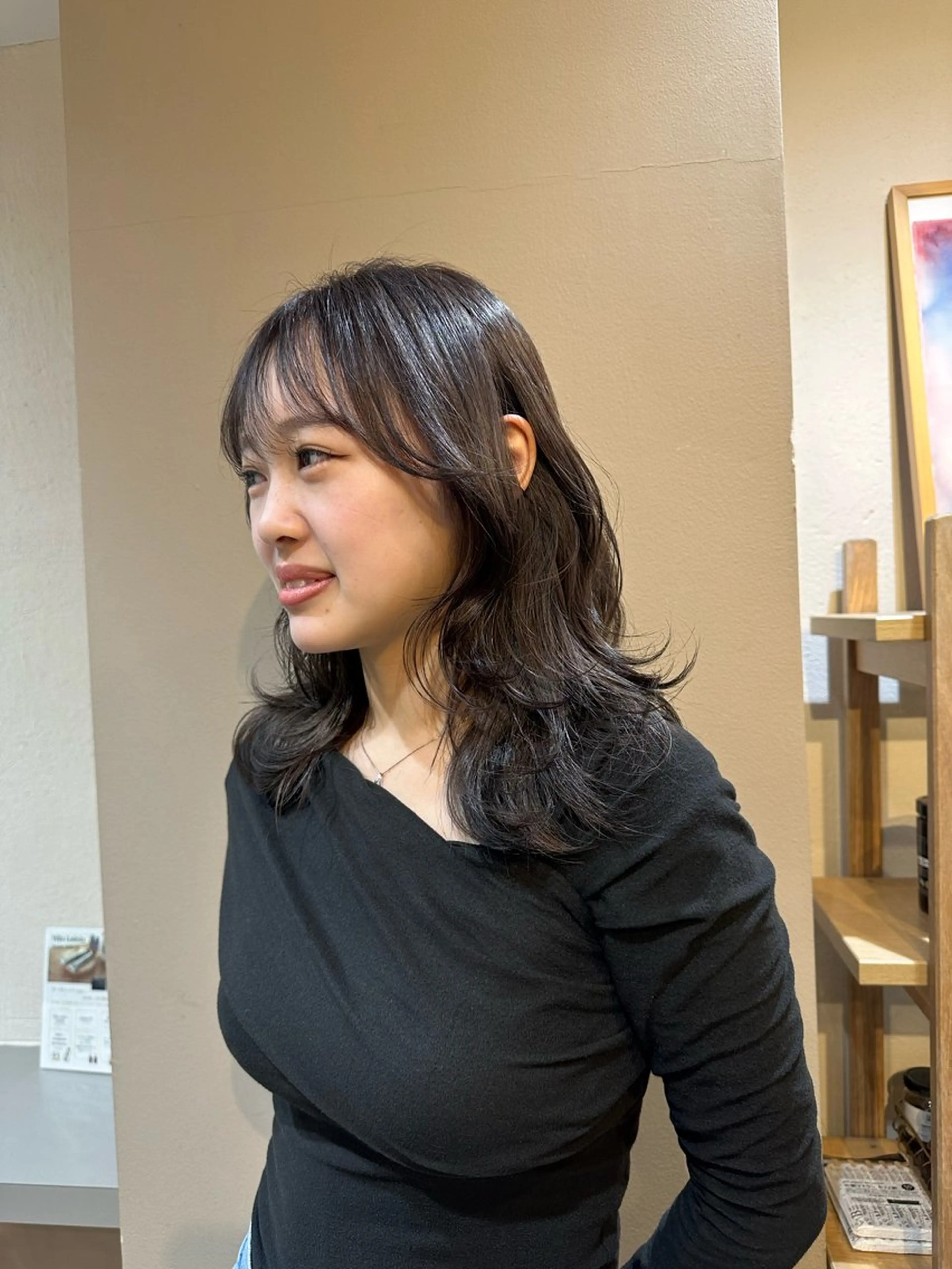 セミロング 顔周りカット カット ヘアカラー Ran /髪質改善 /こだわりカットのヘアスタイル