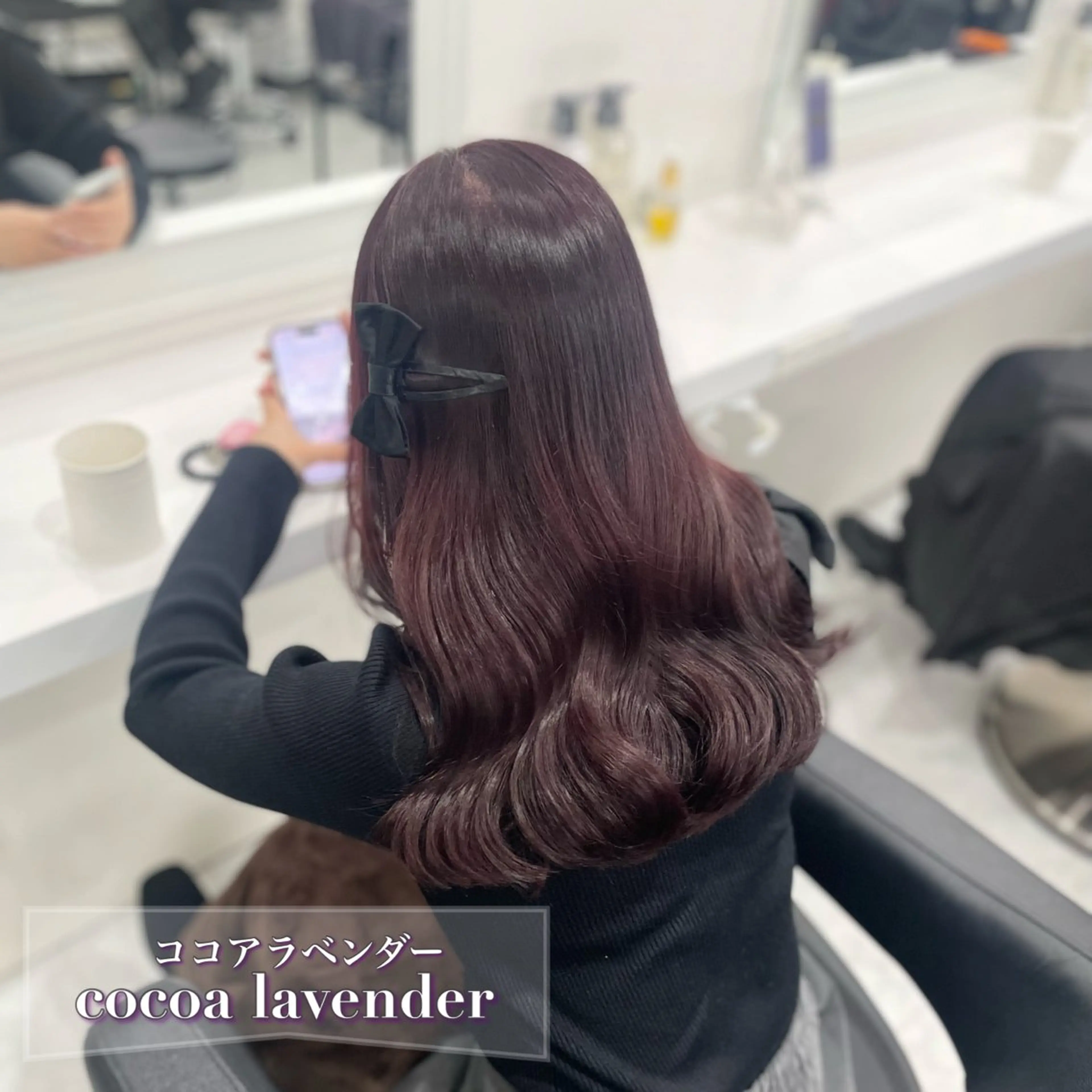 セミロング カラー ラベンダーカラー 💗秋冬トレンドヘア Natsumi 💗のヘアスタイル