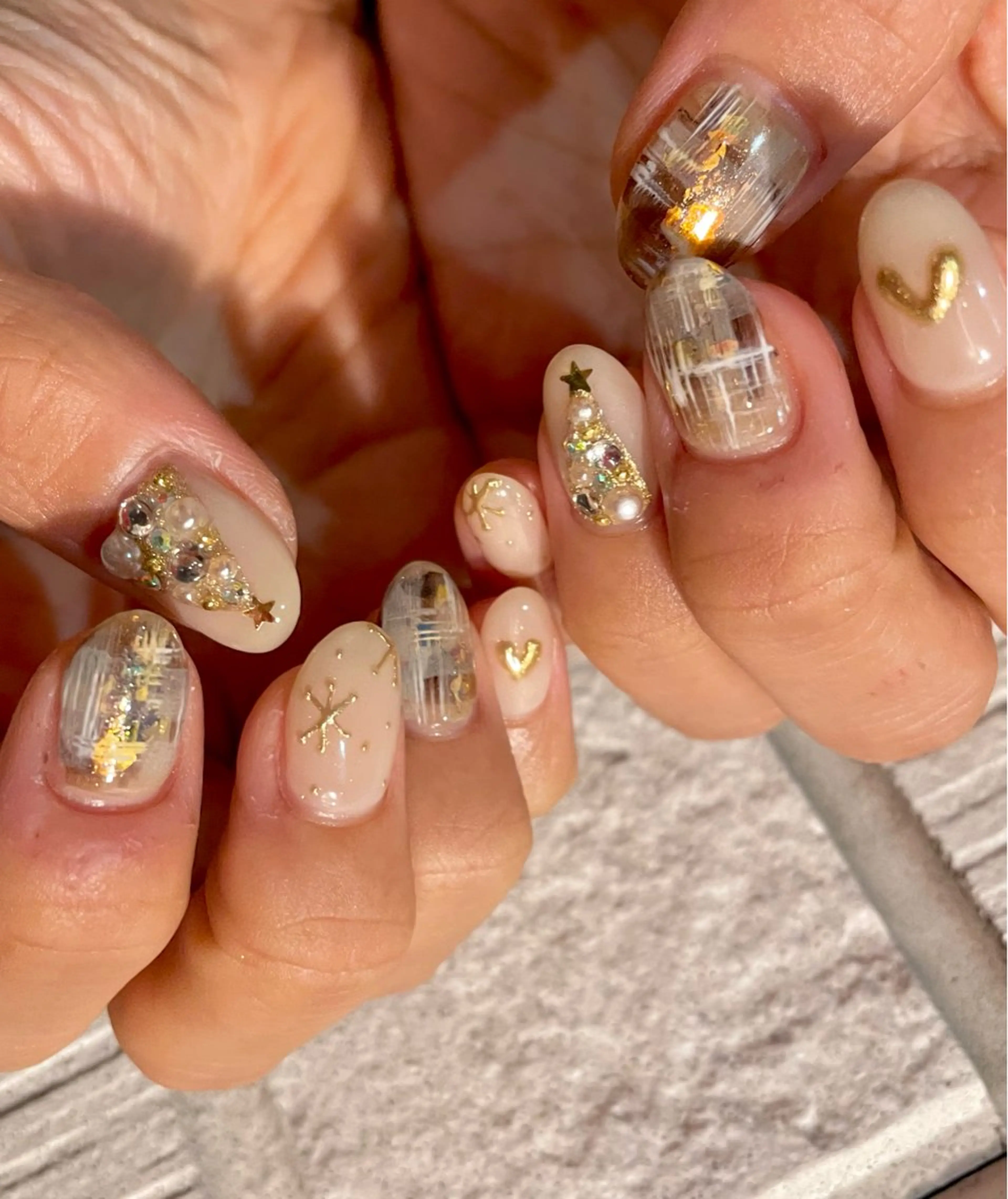 ネイル アートネイル ミラーネイル 持ち込み ニュアンスネイル 冬ネイル BEAUTY GARDEN 【nail salon unseul】所属・nana .のネイルデザイン