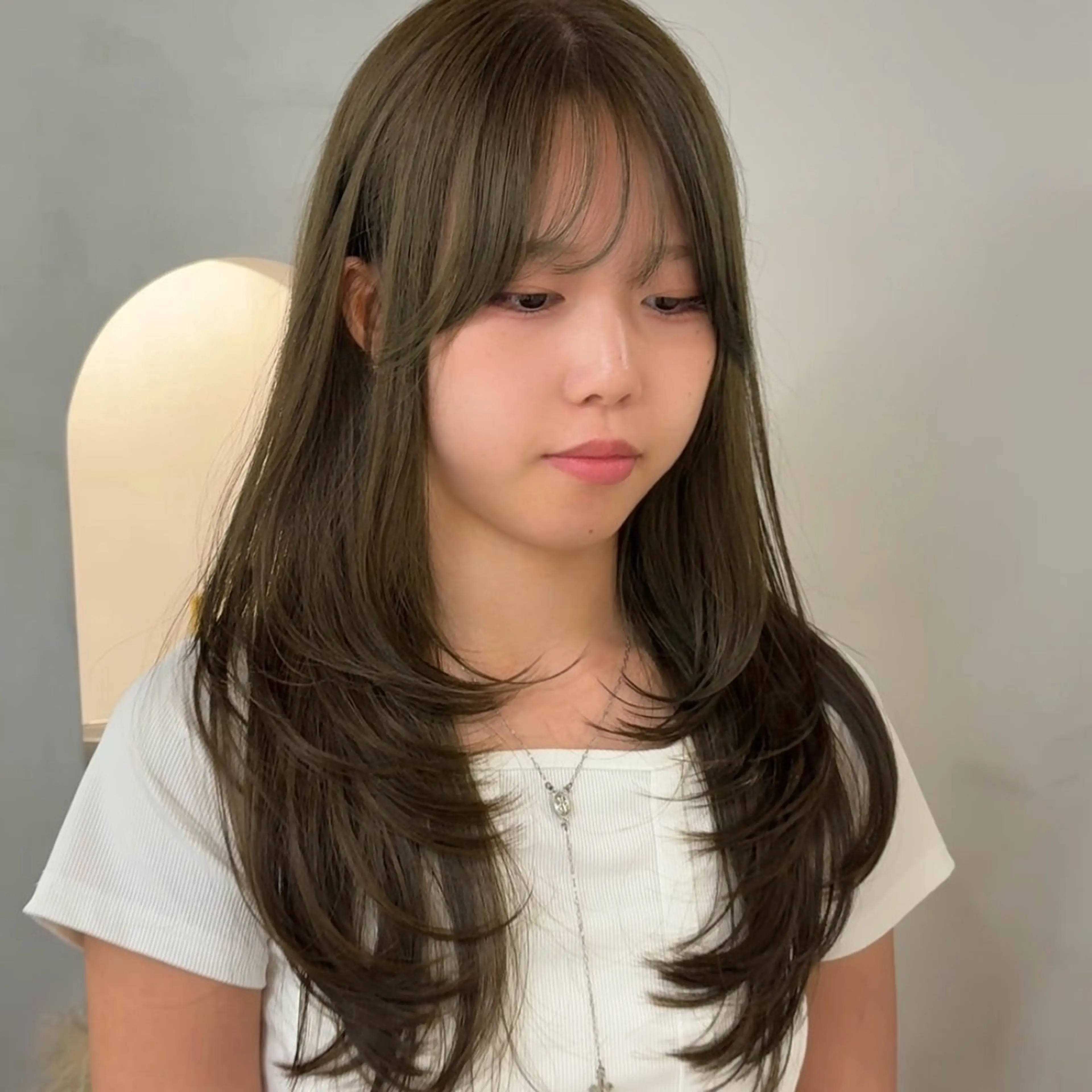 ロング カラー カット ヘアカラー 💖韓国風💖 レイヤー/LISAのヘアスタイル