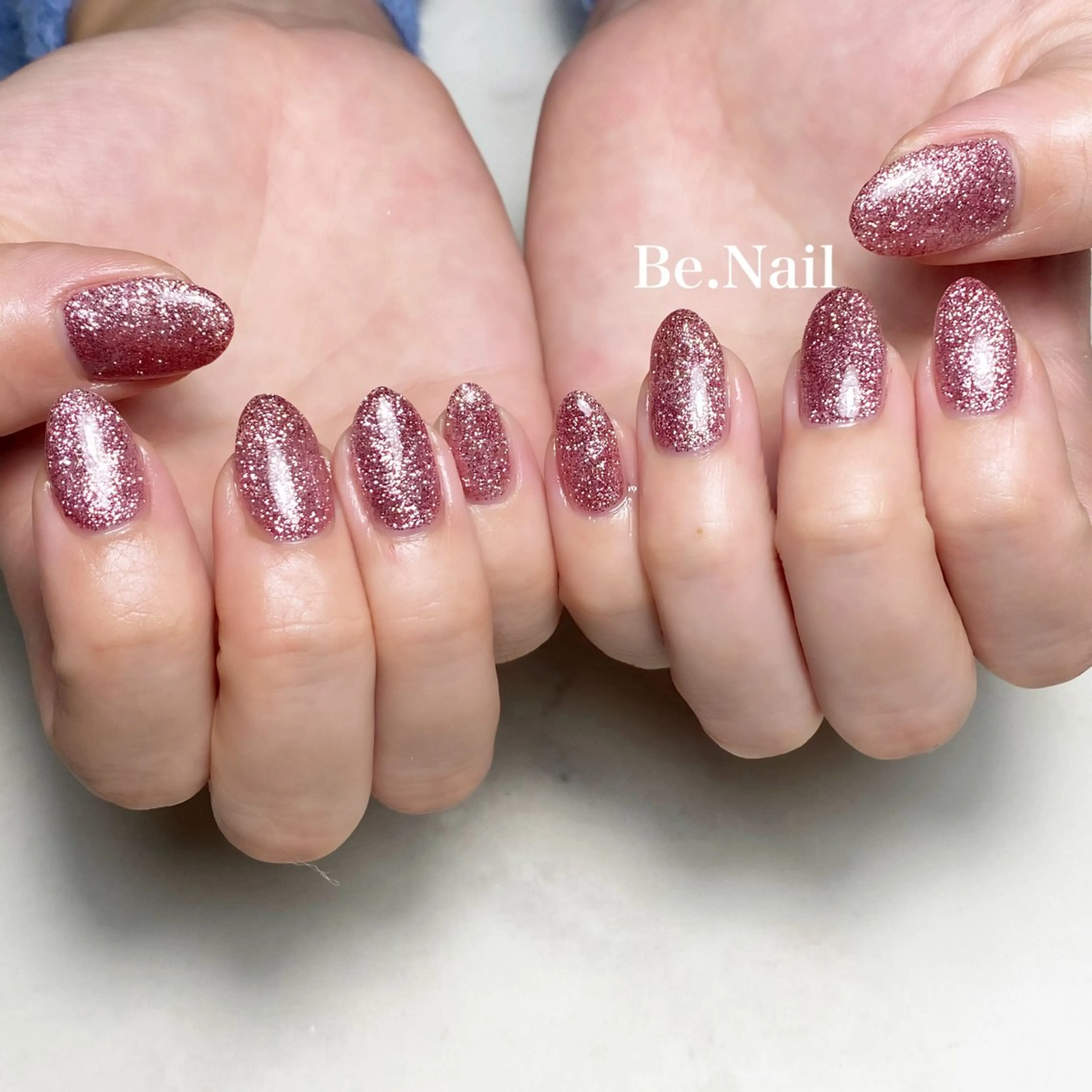 ネイル ジェルネイル ラメ(グリッター) ワンカラーネイル シンプルネイル Be. Nailのネイルデザイン
