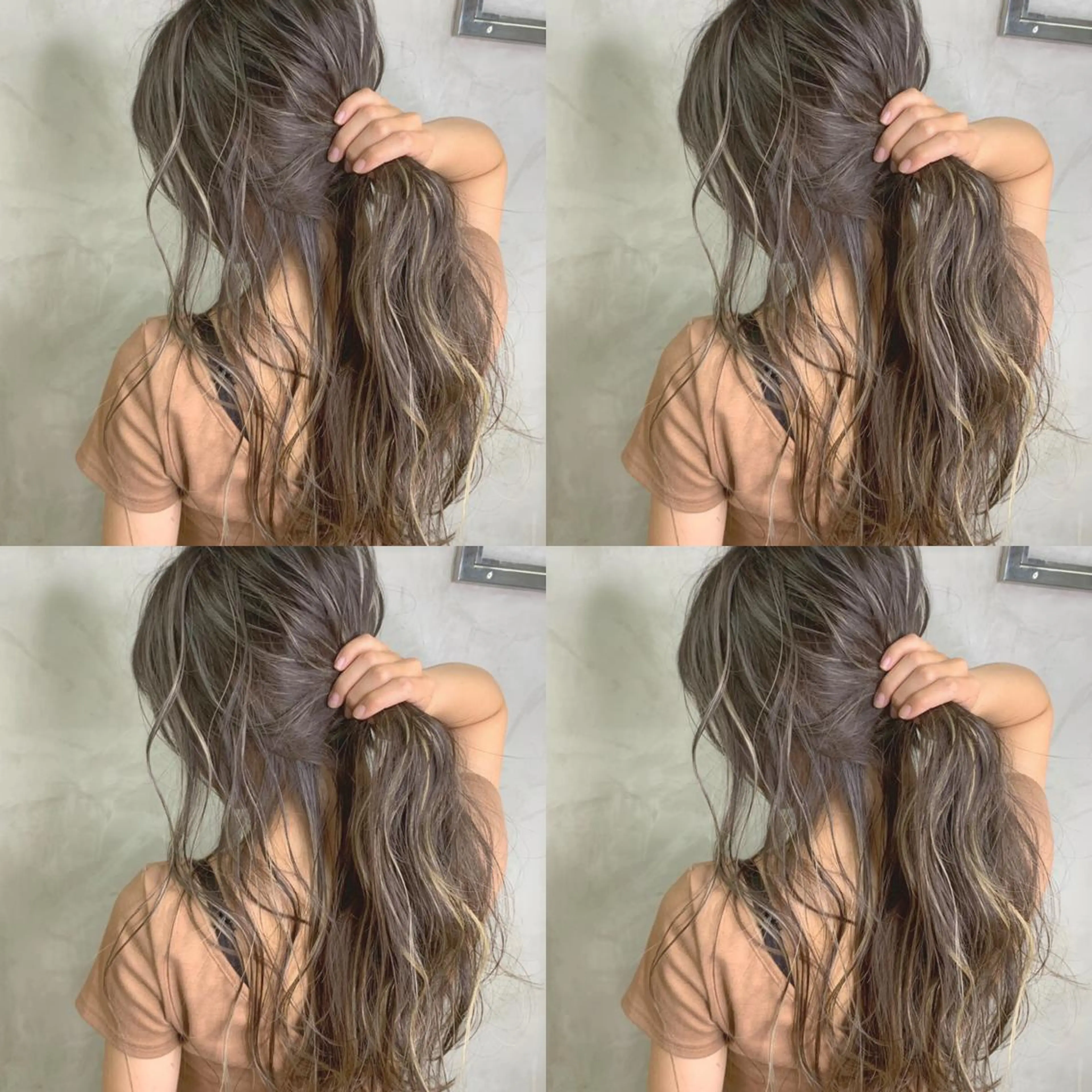 ロング アッシュ Selene hair OSAKAのヘアスタイル