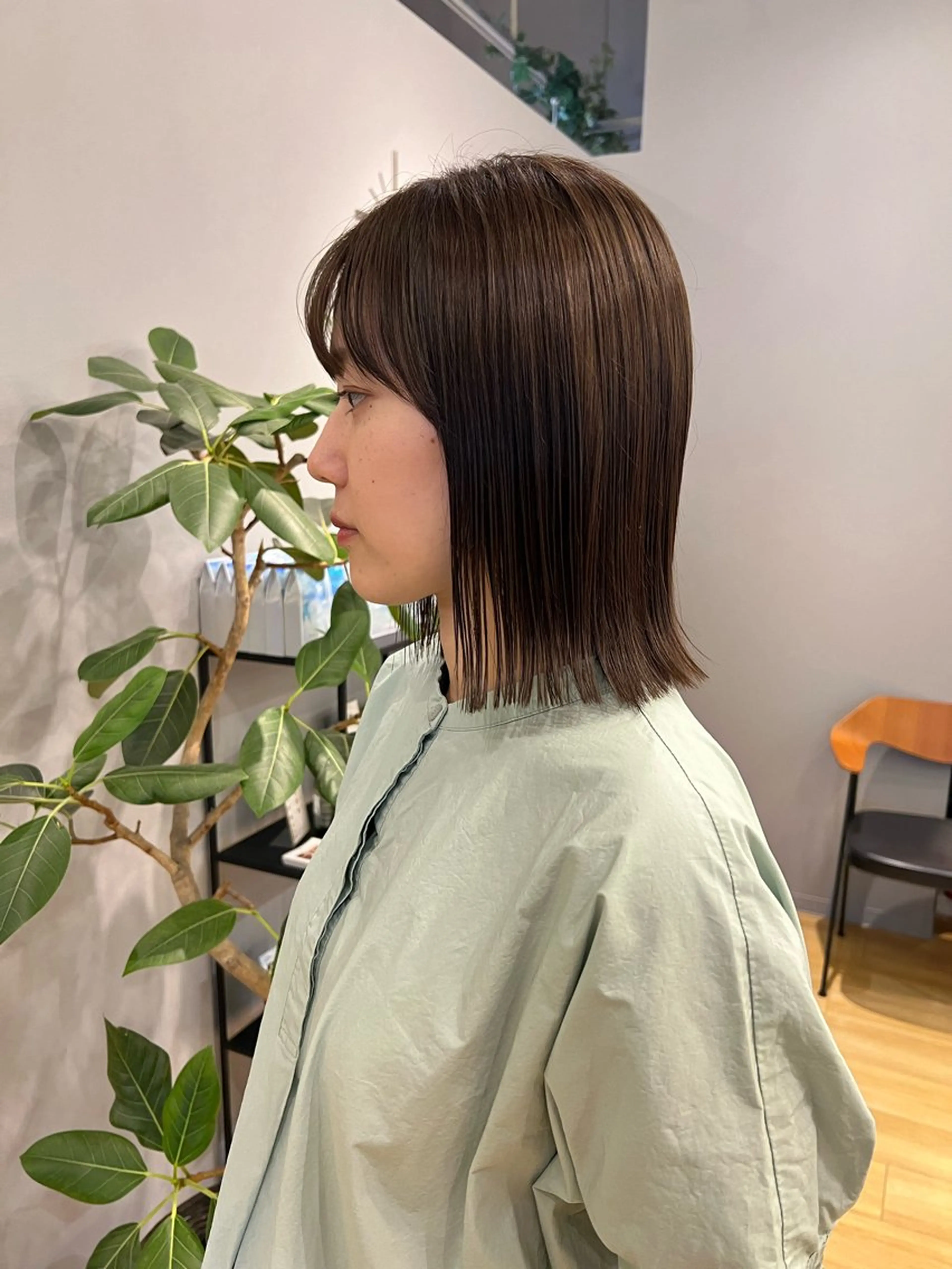 ミディアム ボブ 似合わせカット 藤原 萌衣のヘアスタイル