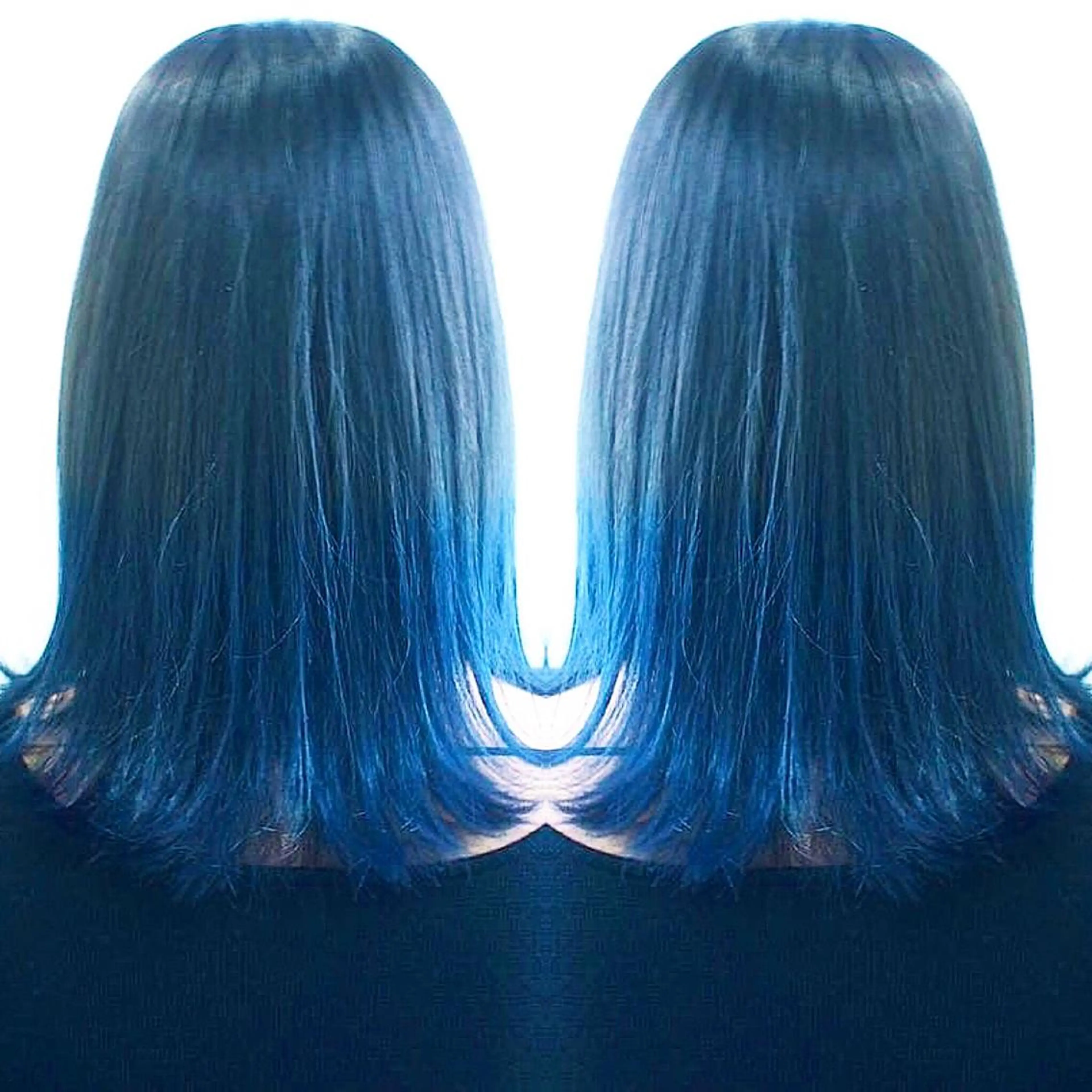 セミロング カラー ブルーカラー グラデーションカラー ネイビーカラー 及川シゲル 髪質改善講師のヘアスタイル