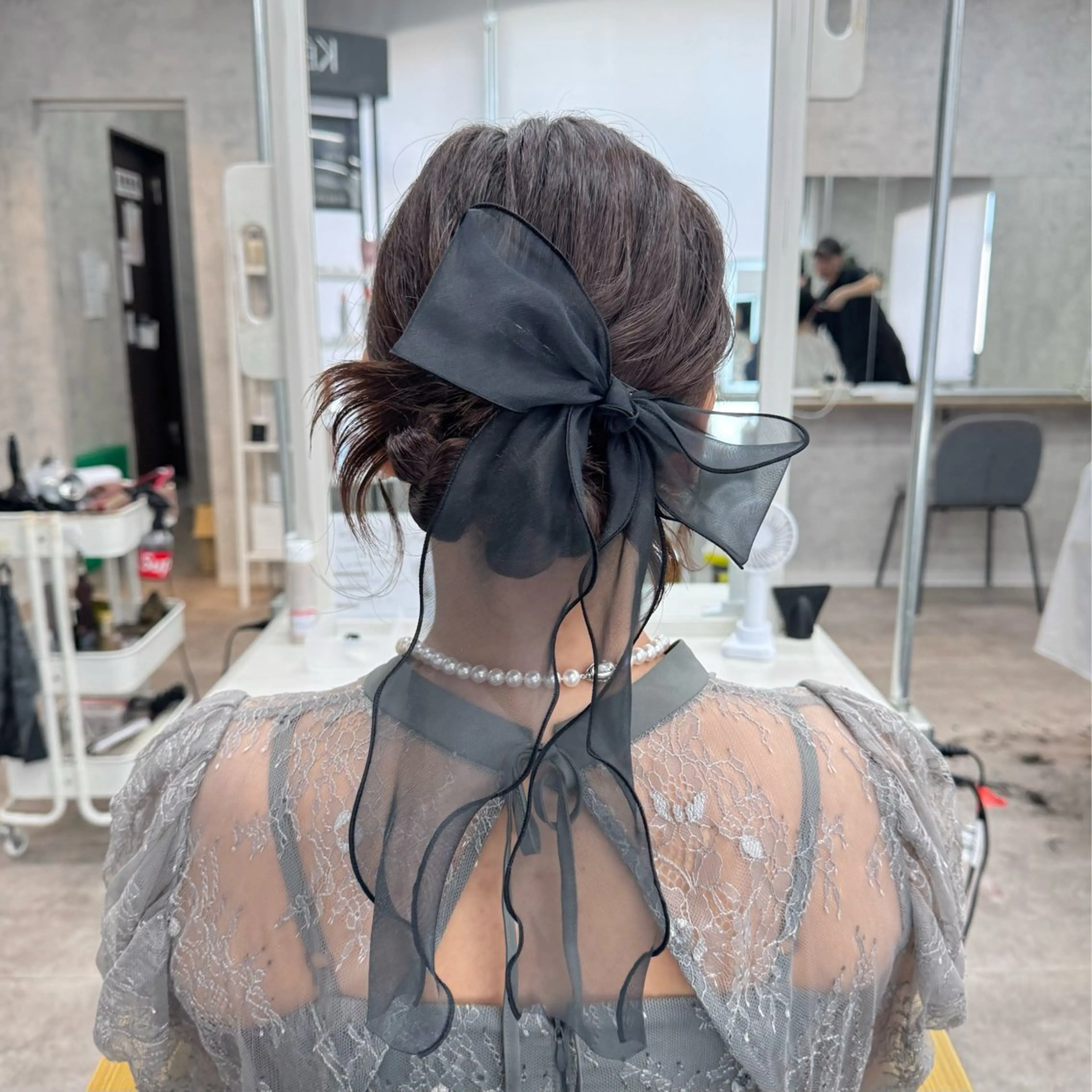 セミロング ヘアアレンジ ヘアセット JUNSHIN🦋 ヘアセット／カラーのヘアスタイル