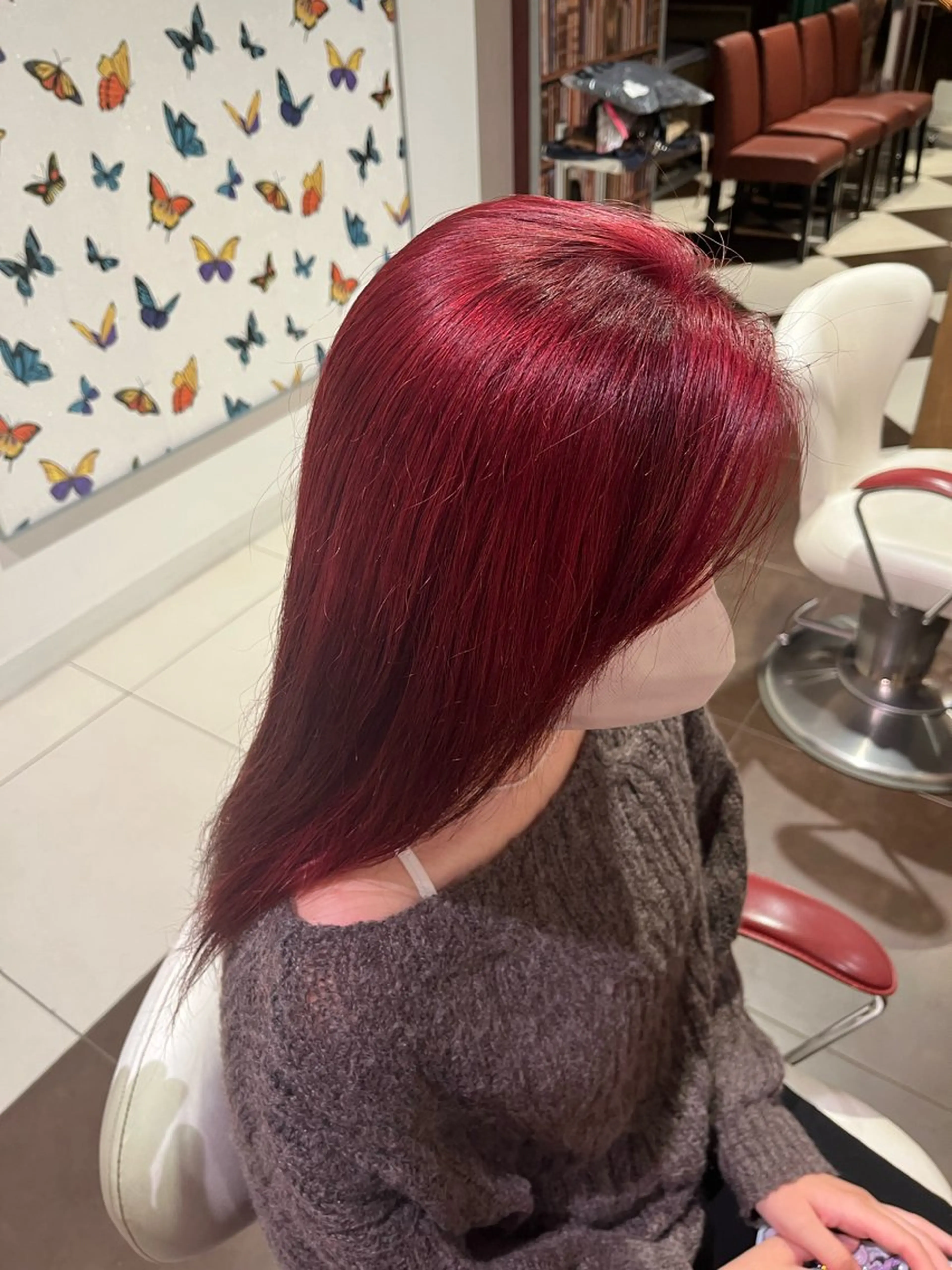 カラー ブリーチ レッドカラー 🌷艶髪カラー  / メイ🪄︎︎✨のヘアスタイル