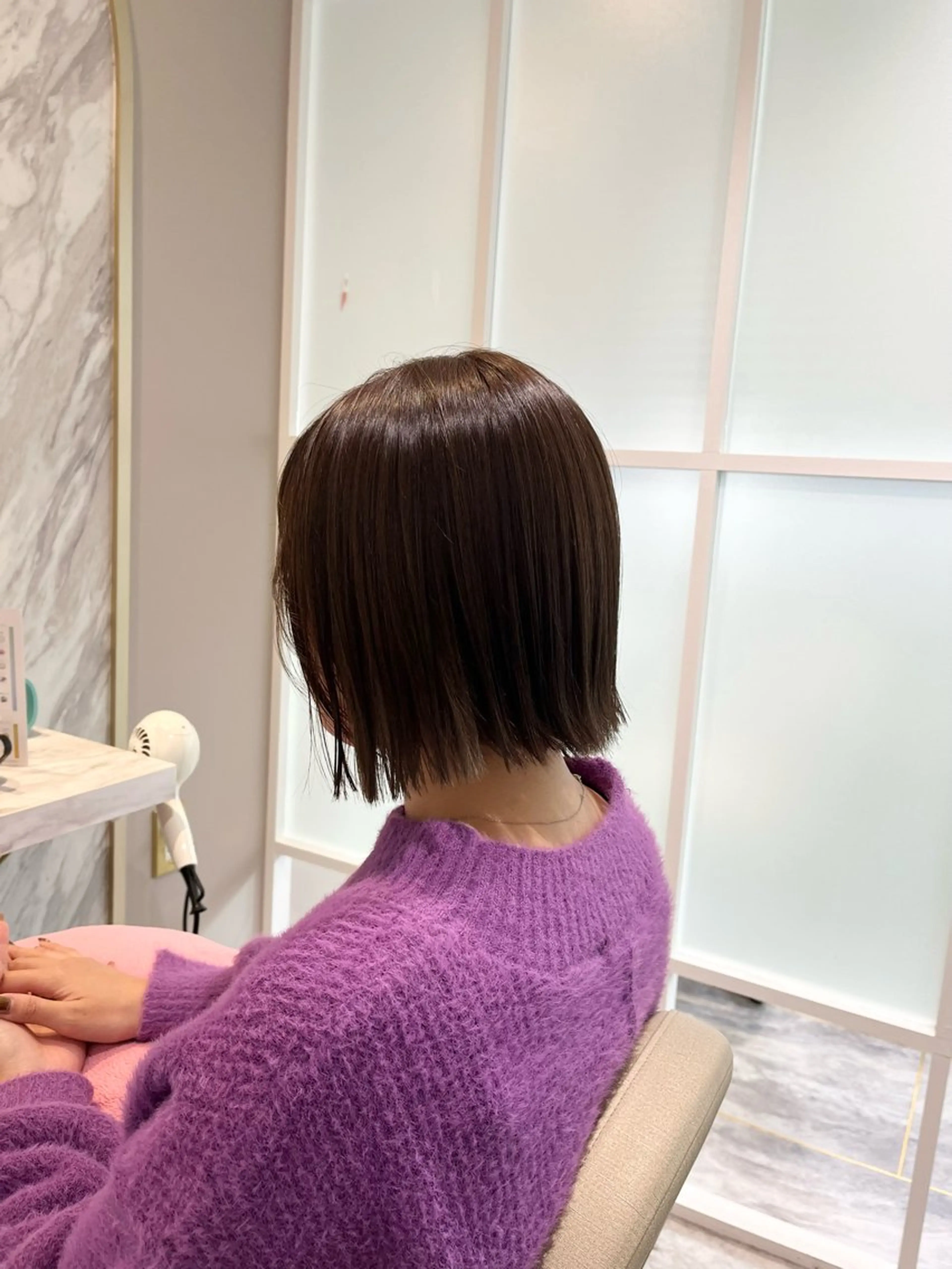 ミディアム カット ヘアカラー トリートメント 艶ボブ🌼 MAHOのヘアスタイル