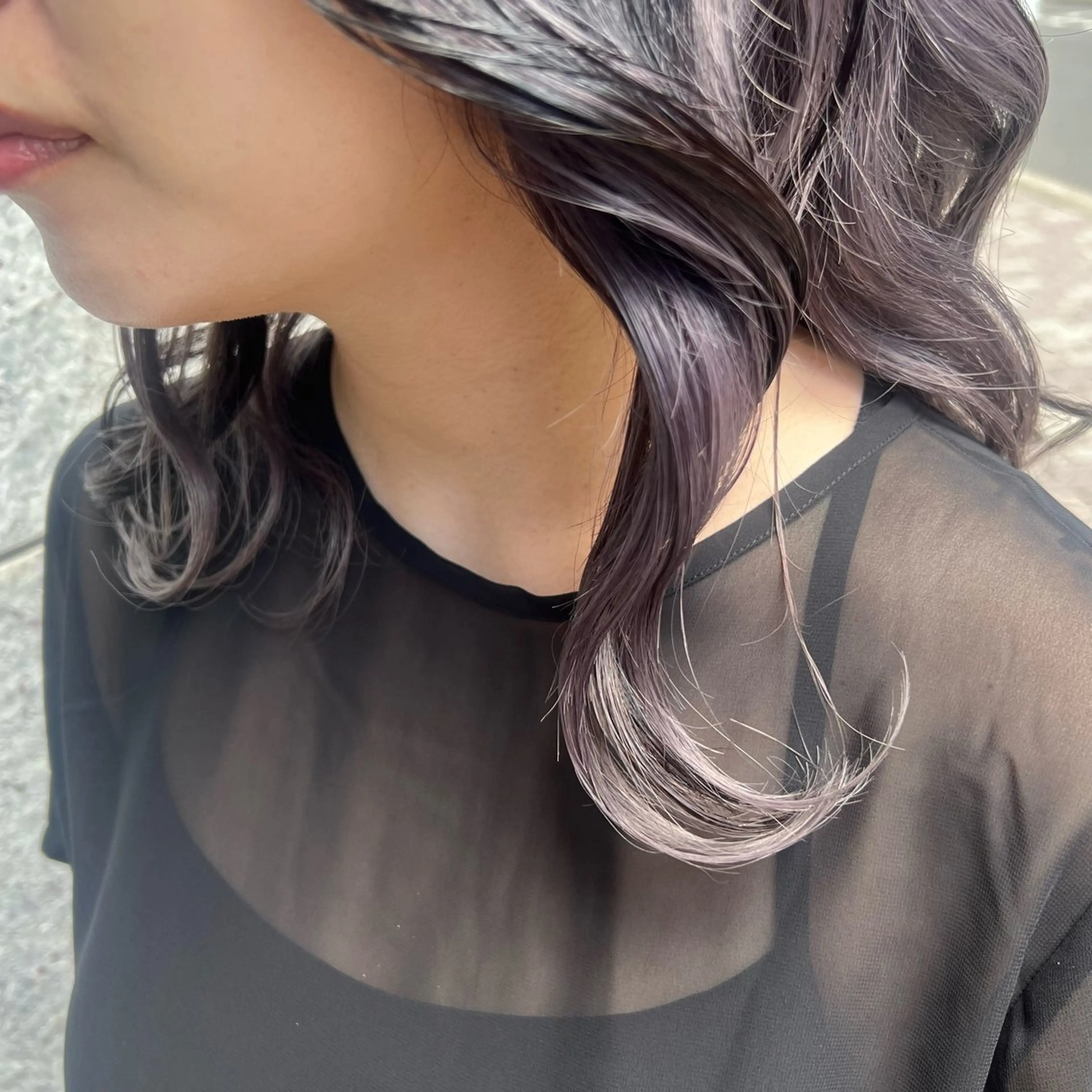 セミロング カラー ラベンダーカラー Ash 銀座店所属・銀座/カラー 🎀momo🎀のヘアスタイル