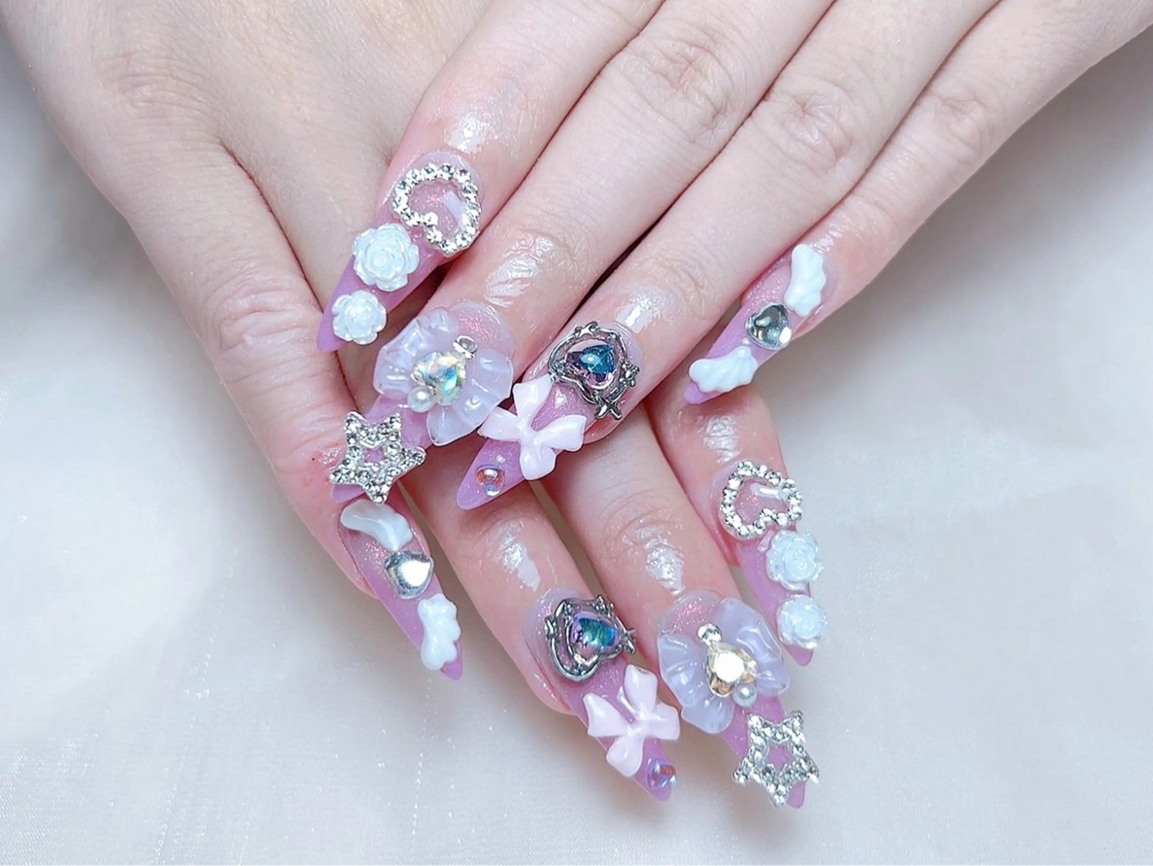 ネイル ハンドネイル M🌷nail 長さだし専門店のネイルデザイン