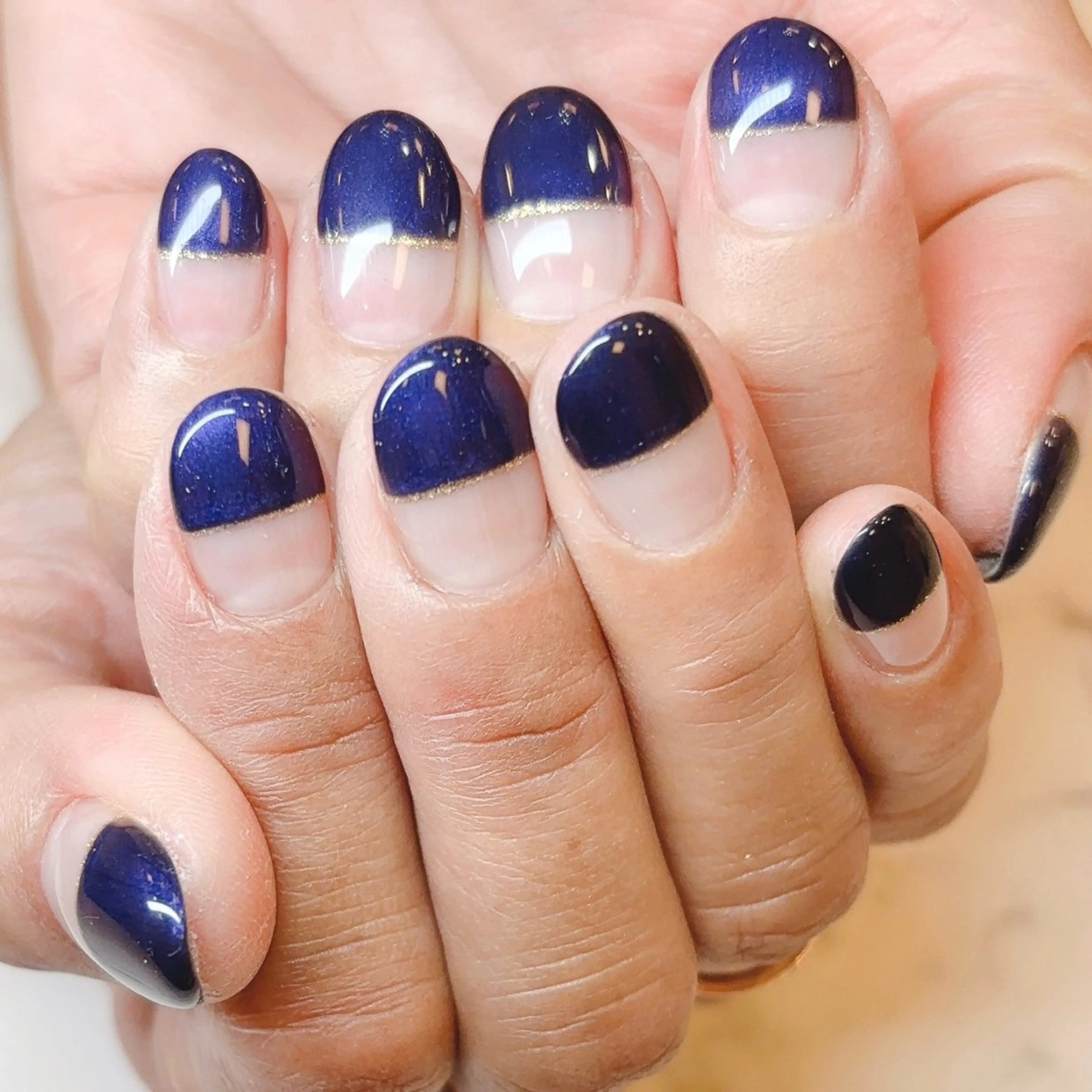 ネイル フレンチネイル ラメ(グリッター) Cravo miyuのネイルデザイン