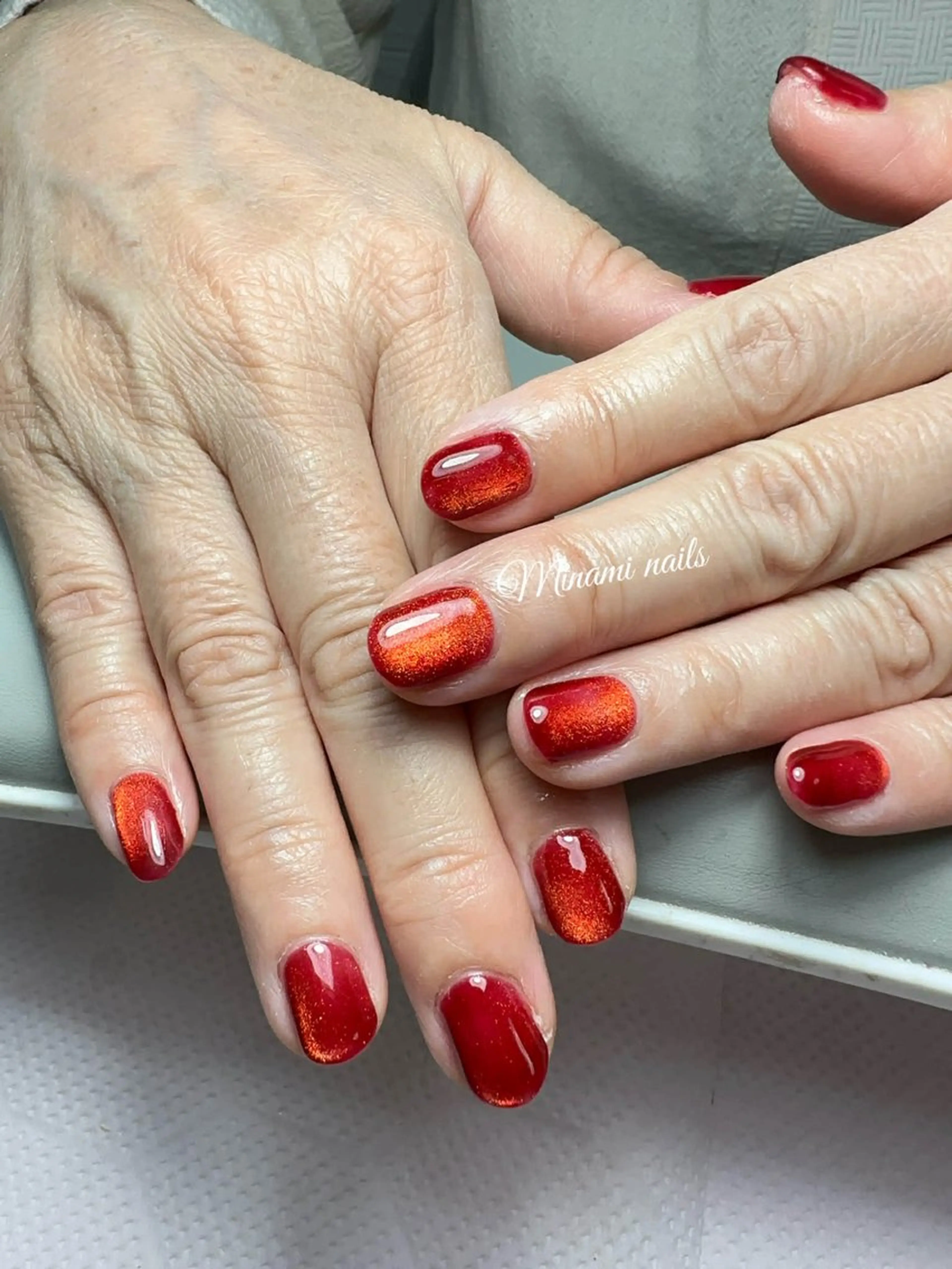 ネイル アートネイル オーロラネイル ガーリー キラキラネイル 韓国ネイル ハンドネイル Minami Nailsのネイルデザイン