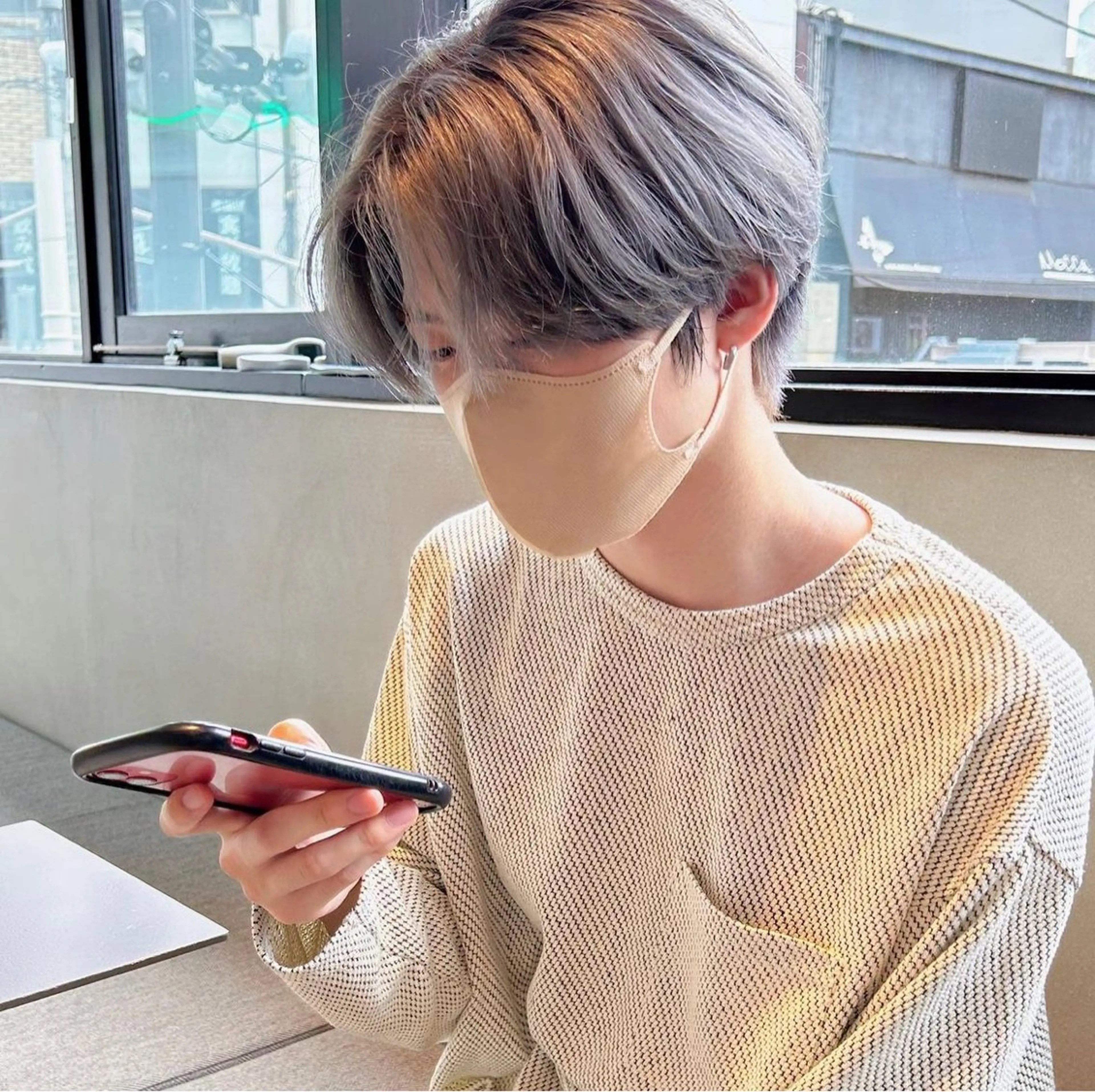 ショート カラー メンズ シルバー 松元 未有のマツエク・マツパデザイン