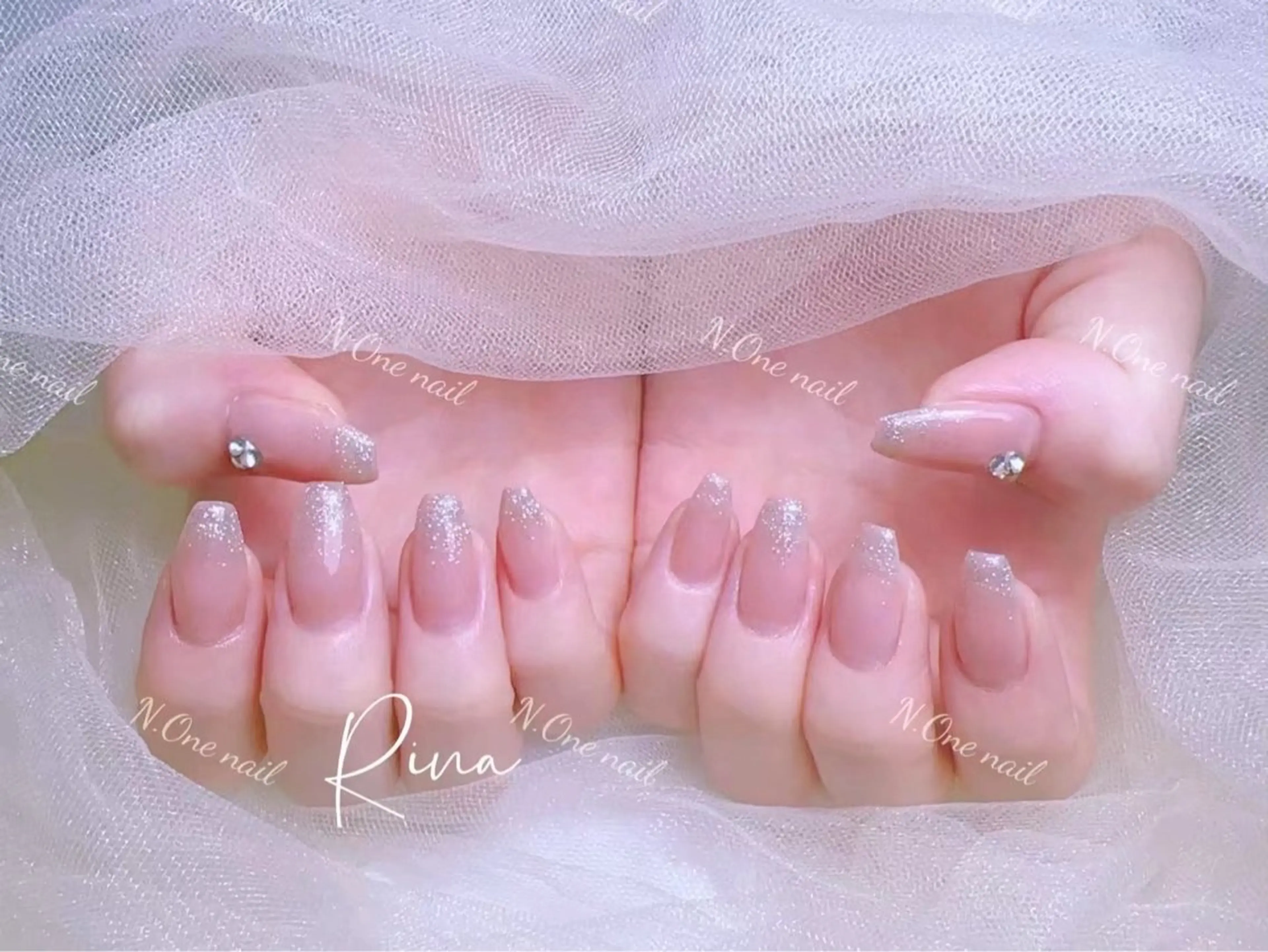 ネイル 長いだし/スカルプ/ パラシェルN.oneのネイルデザイン