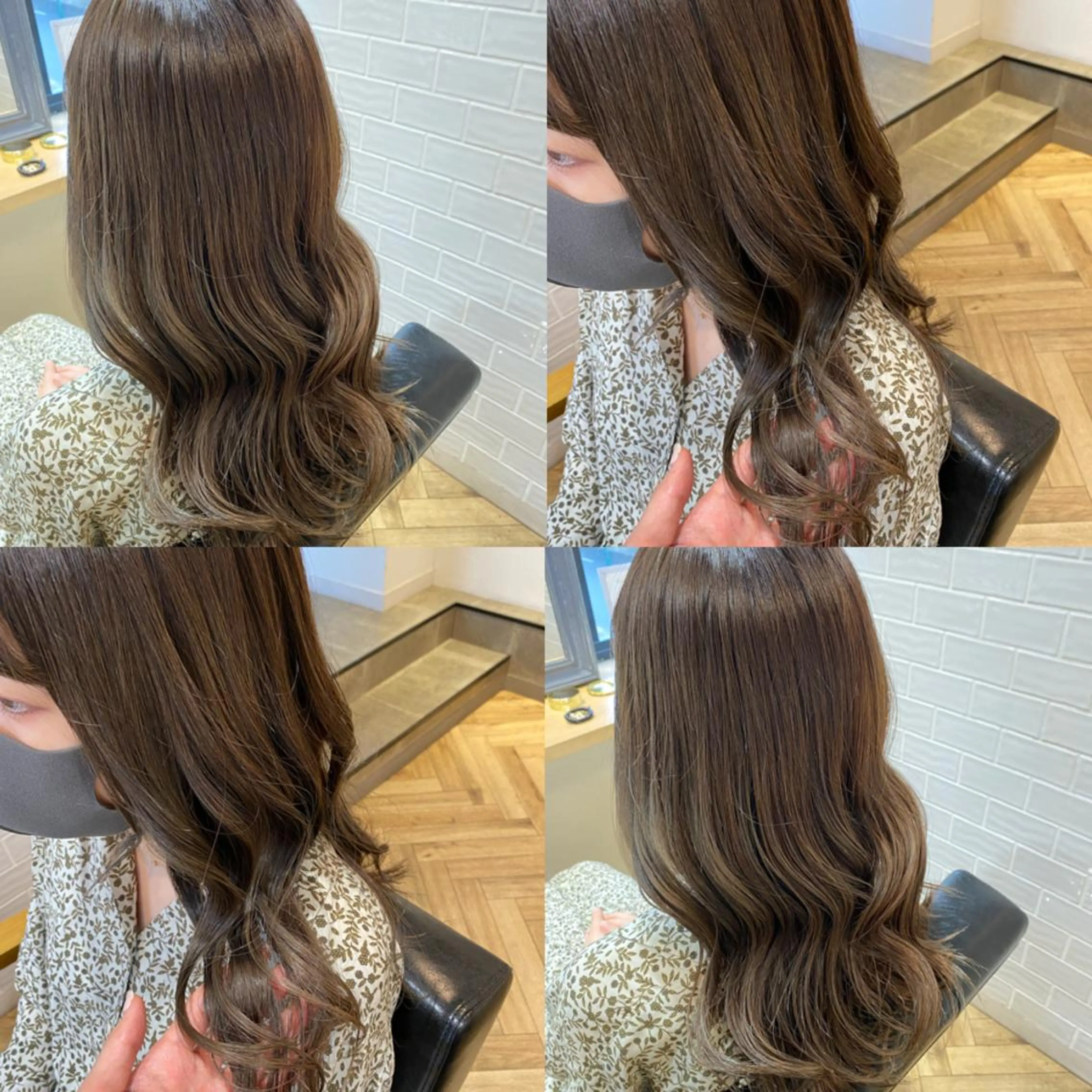 ロング カラー ブリーチ グラデーションカラー 艶カラー/韓国顔周り 🎀mamiのヘアスタイル