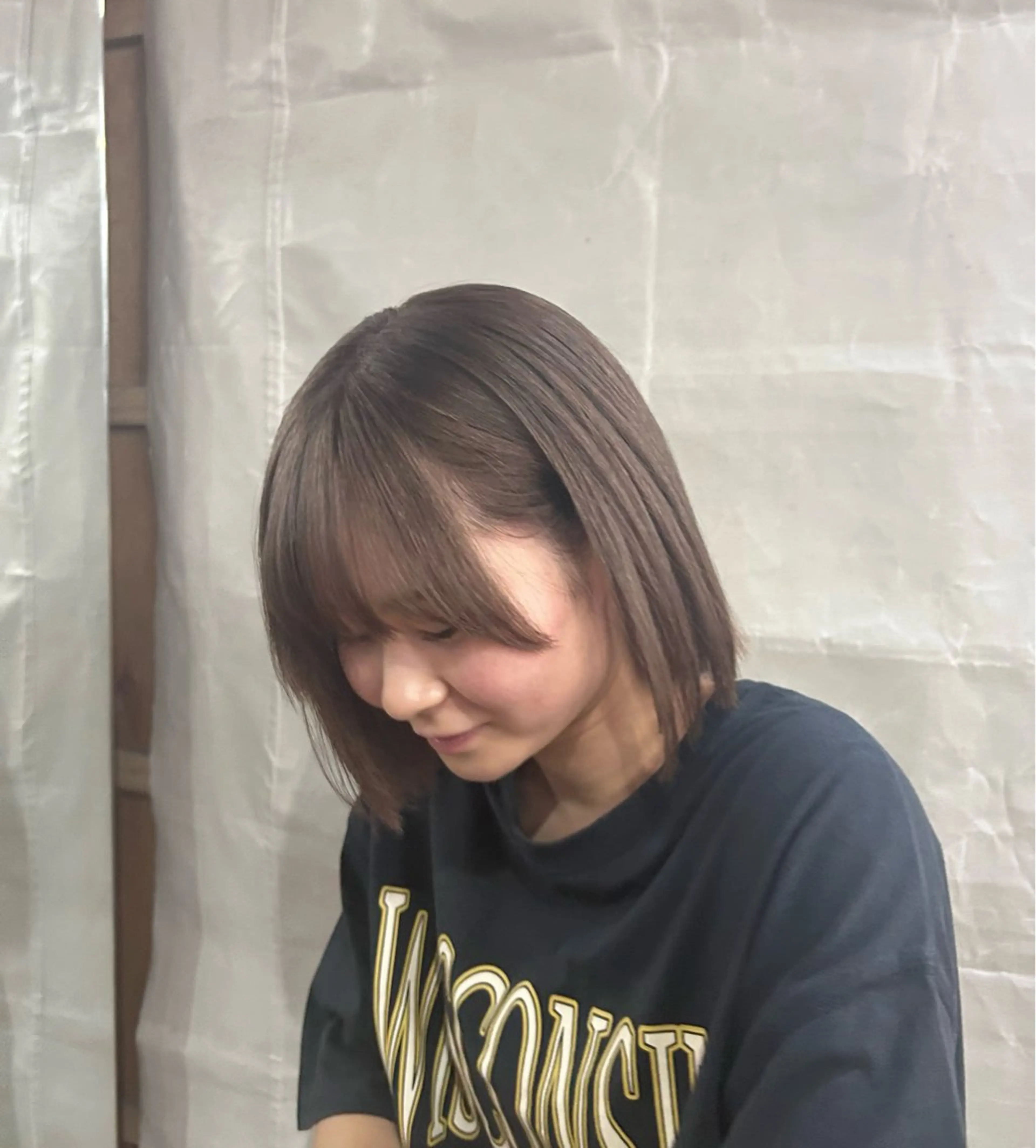 ミディアム カラー ブリーチ 髪質改善 縮毛矯正 IO【イオ】ブリーチ／ダブルカラー/髪質改善/ケアブリーチ/ハイトーン／長野市／長野駅所属・木藤 優杏のヘアスタイル