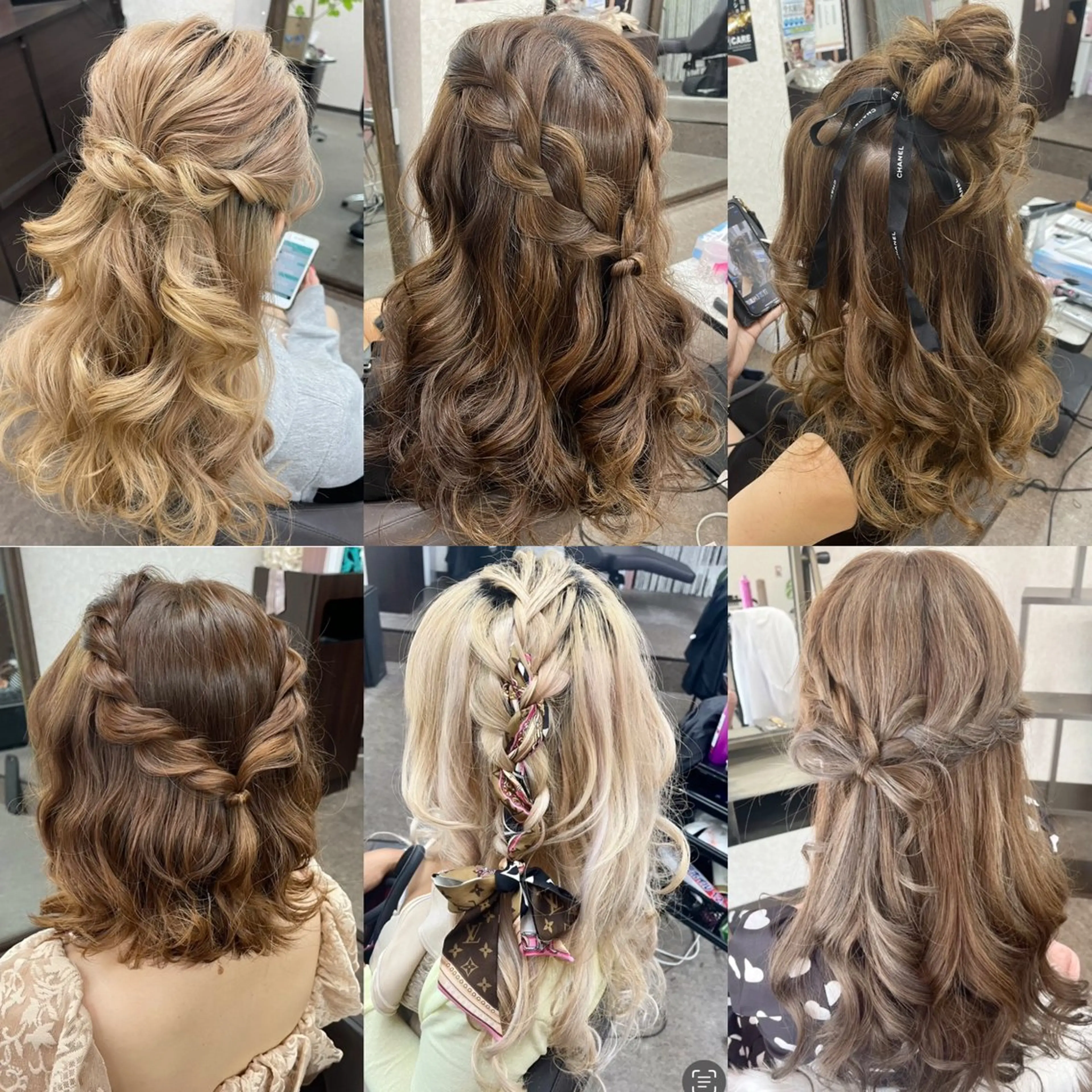 巻き下ろしorハーフアップ11時​〜​17時(時間限定)ヘアセットの写真