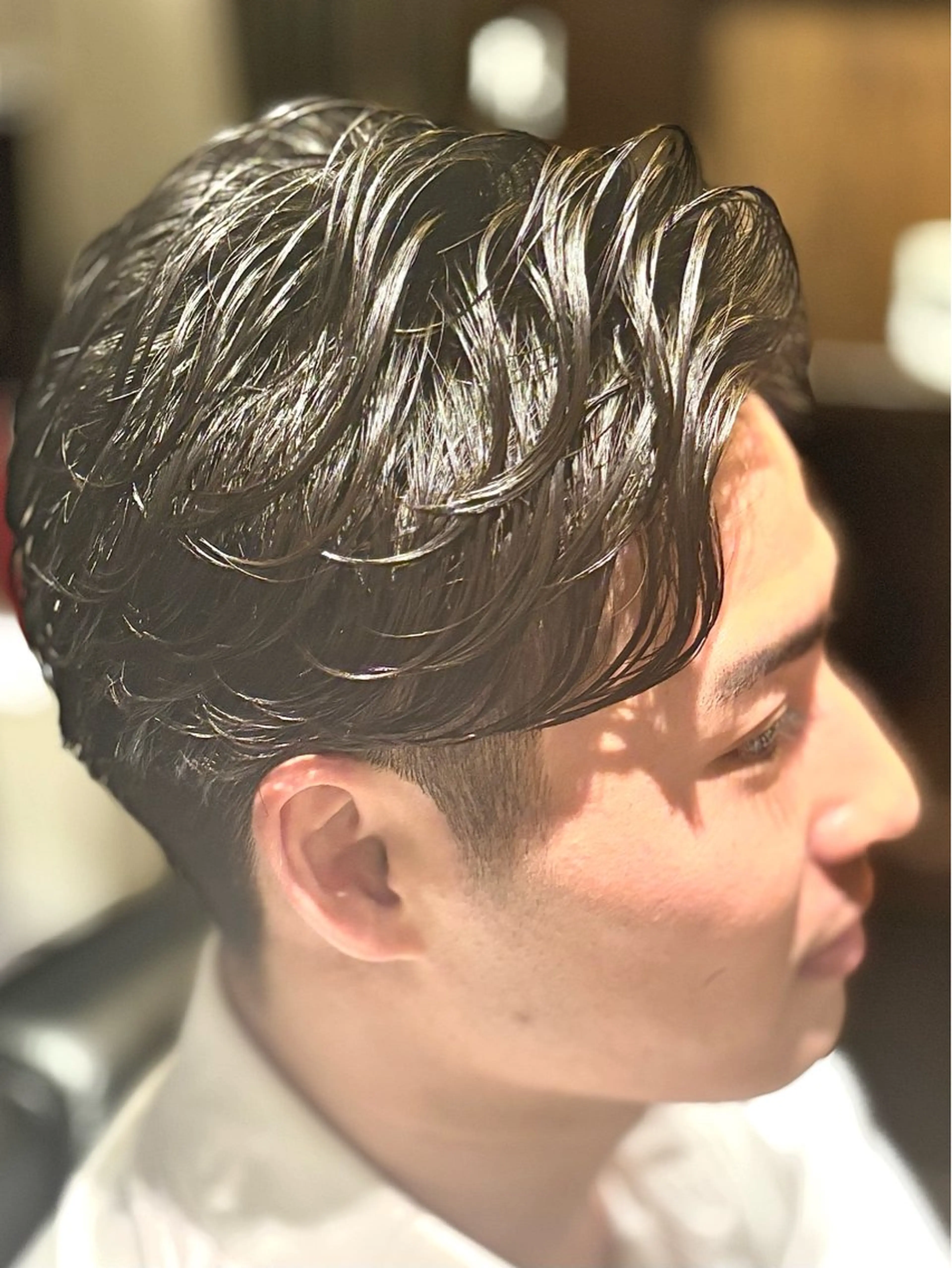 ミディアム パーマ メンズ 麻布山本所属・麻布 山本のヘアスタイル