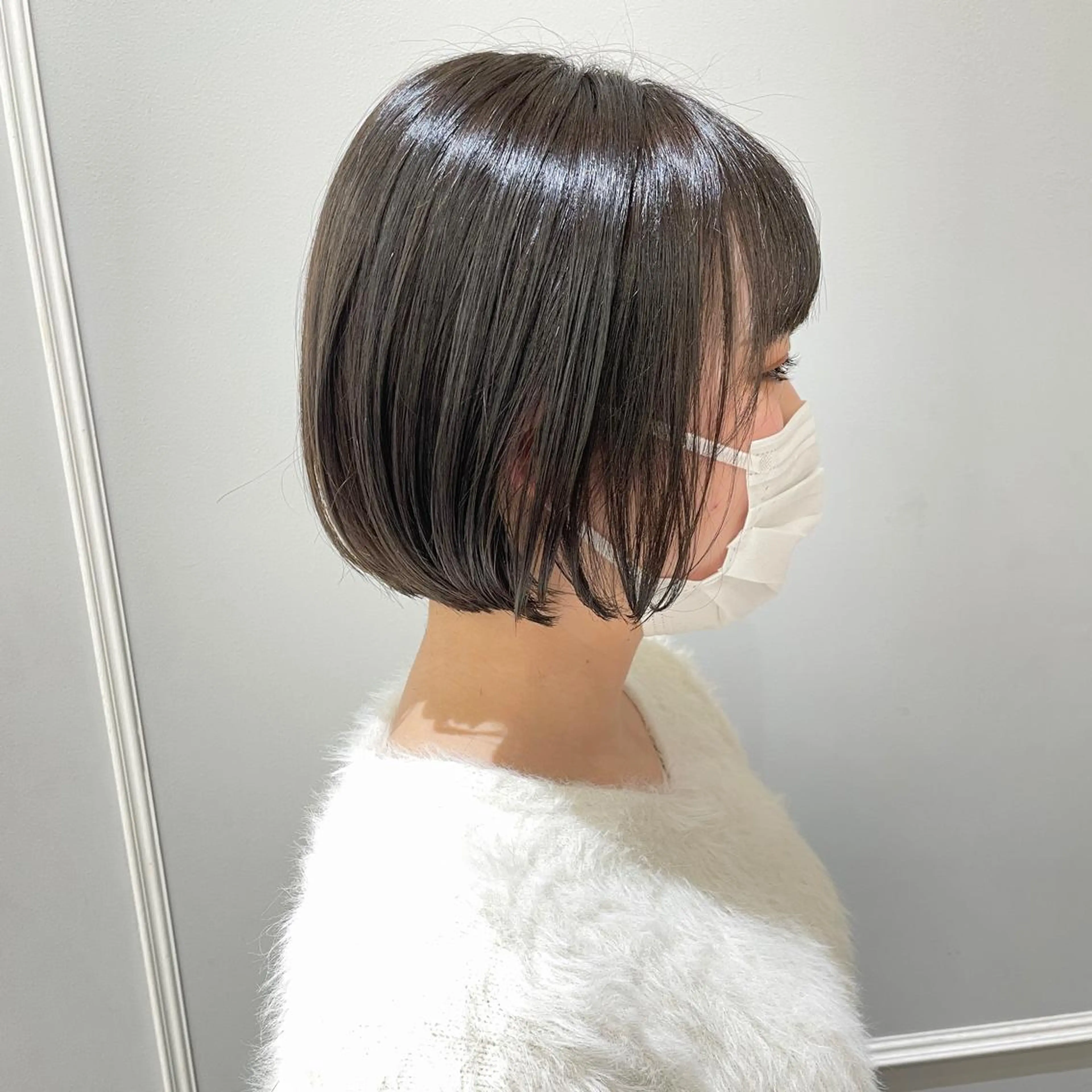 ショート カラー グレージュ ボブ カット ヘアカラー トリートメント 💎小顔前髪& 髪質改善💎片桐のヘアスタイル