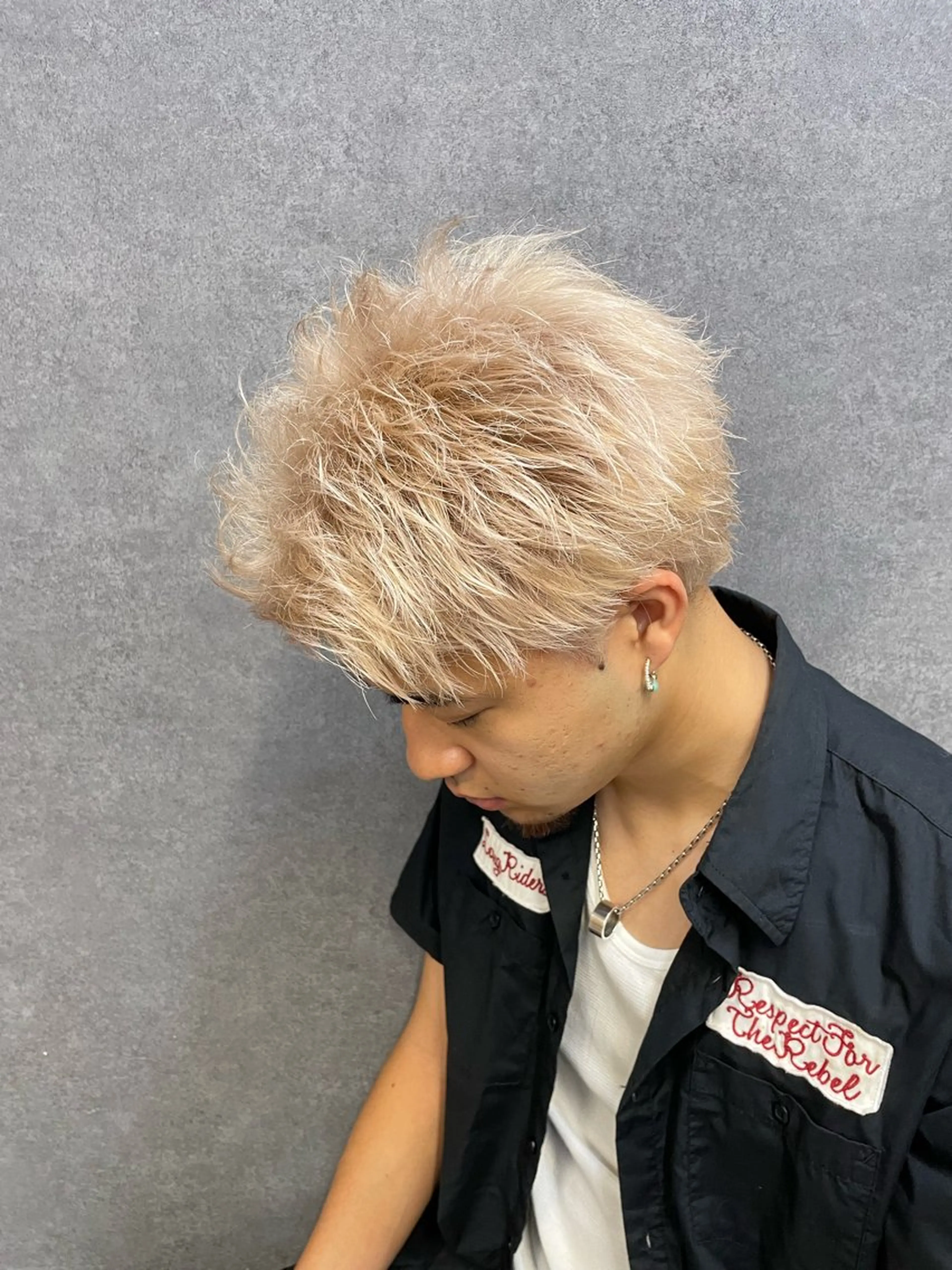 ショート カラー AI TOKYO men's 渋谷所属・カマタ ハルキのヘアスタイル