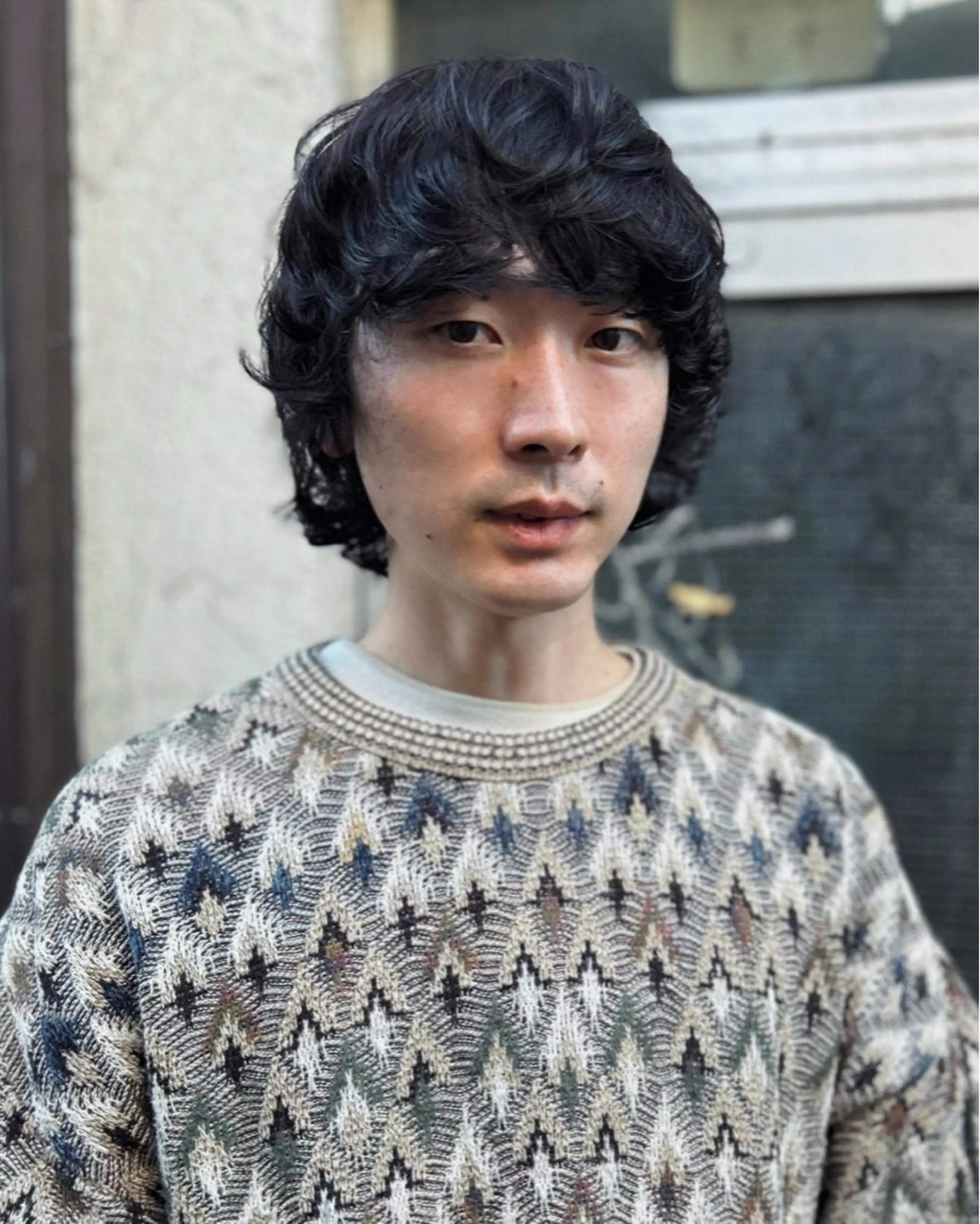 ミディアム パーマ メンズ カット パーマ トリートメント ナカ/パーマ /メンズパーマのヘアスタイル