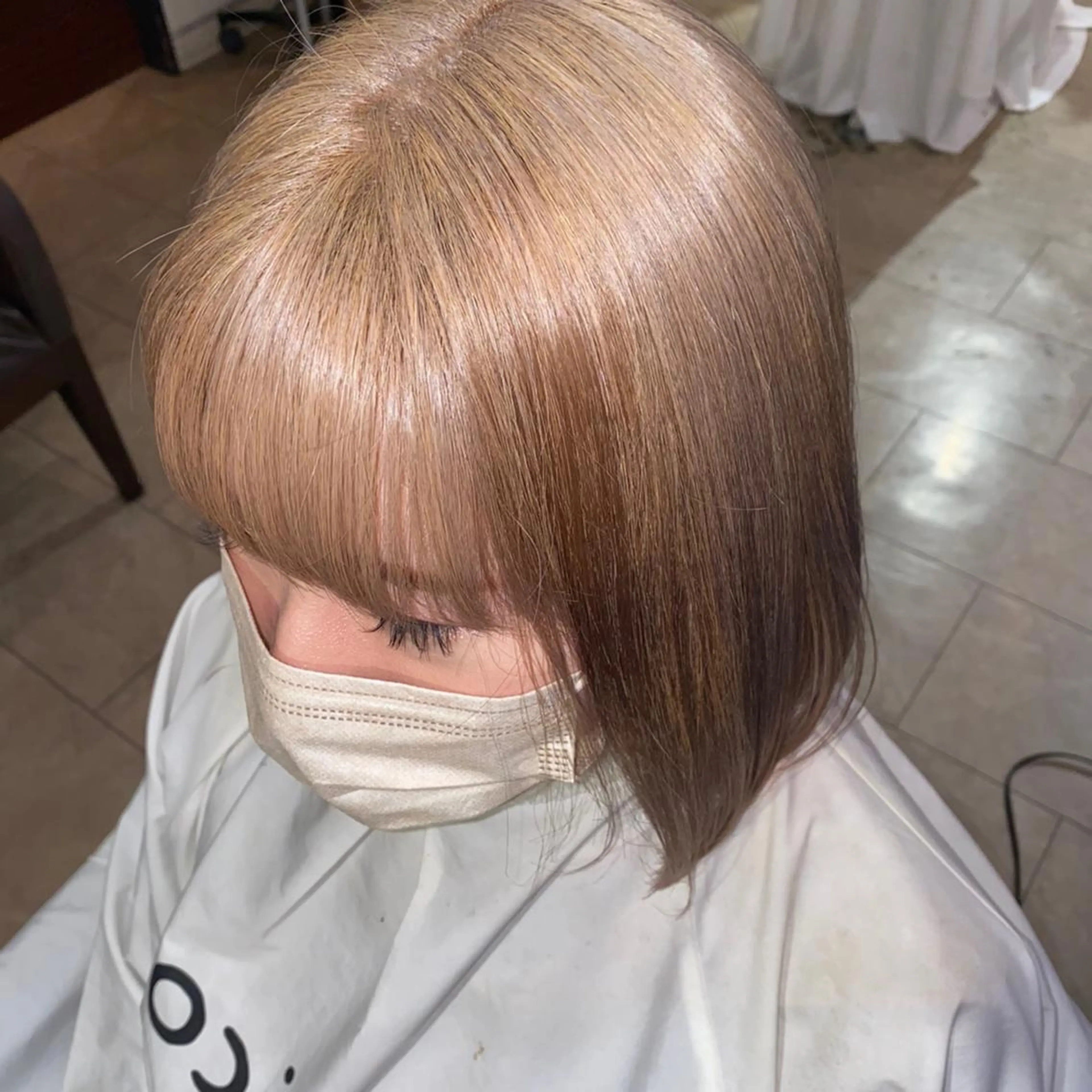 ショート カラー ヘアアレンジ ベージュカラー ミルクティーベージュ ヘアカラー ekolu北梅田店所属・梅田中崎町髪質改善 /オキヒロト/エコルのヘアスタイル