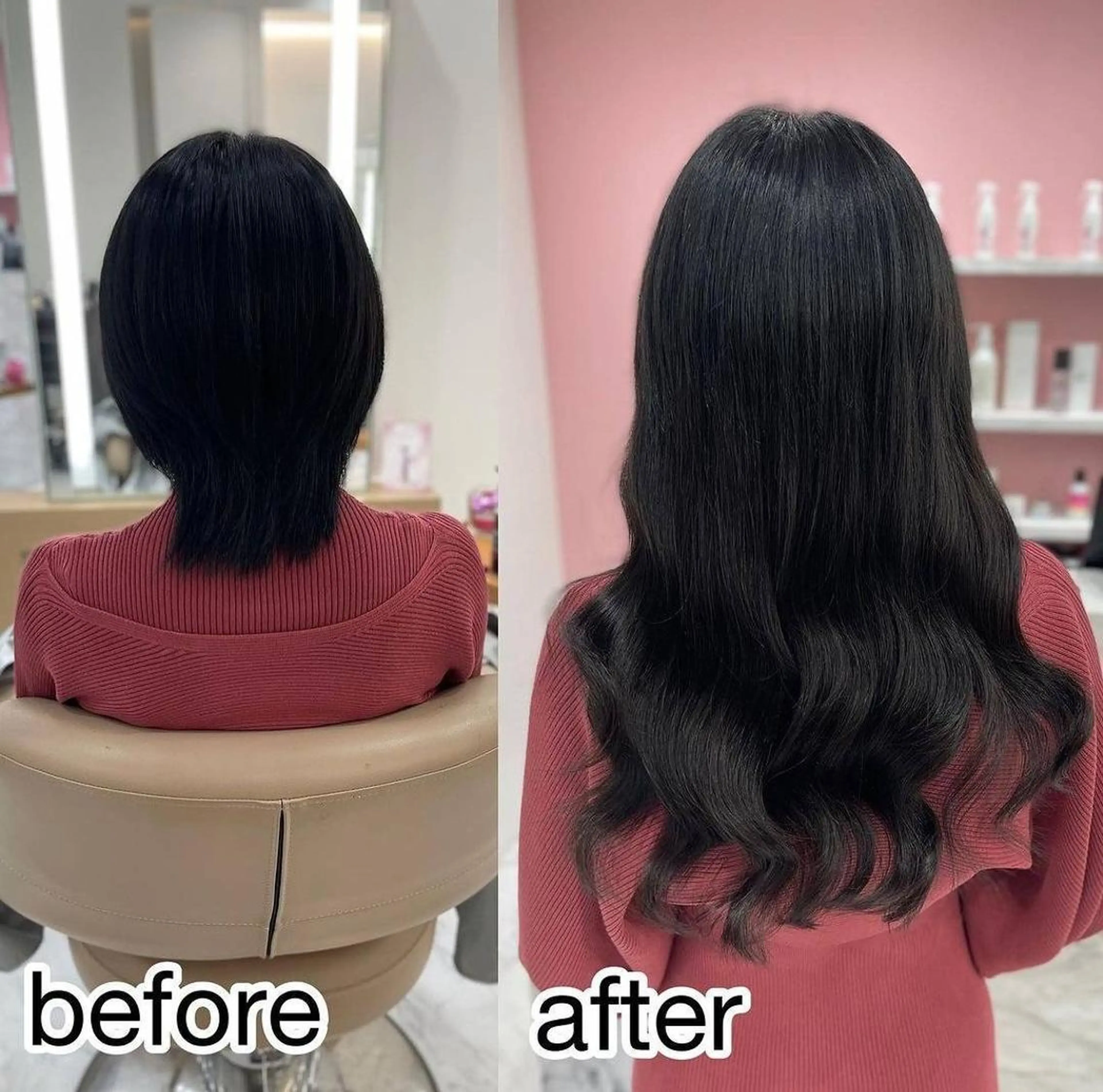 セミロング 💎地域最安値💎 エクステ専門店🎀のヘアスタイル